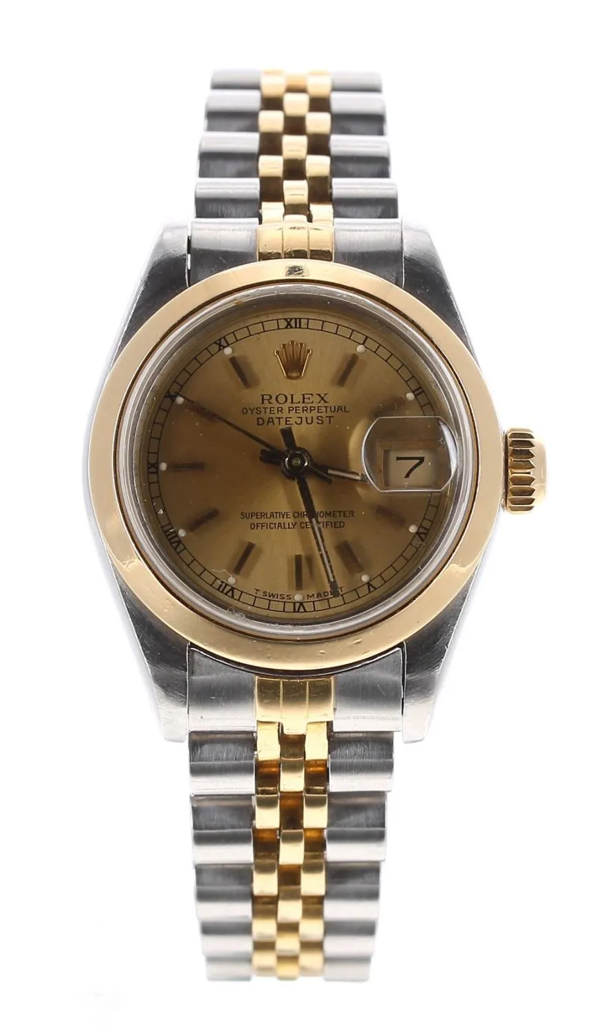 Rolex Lady-Datejust 69163 26mm Yellow gold and stainless steel Champagne
