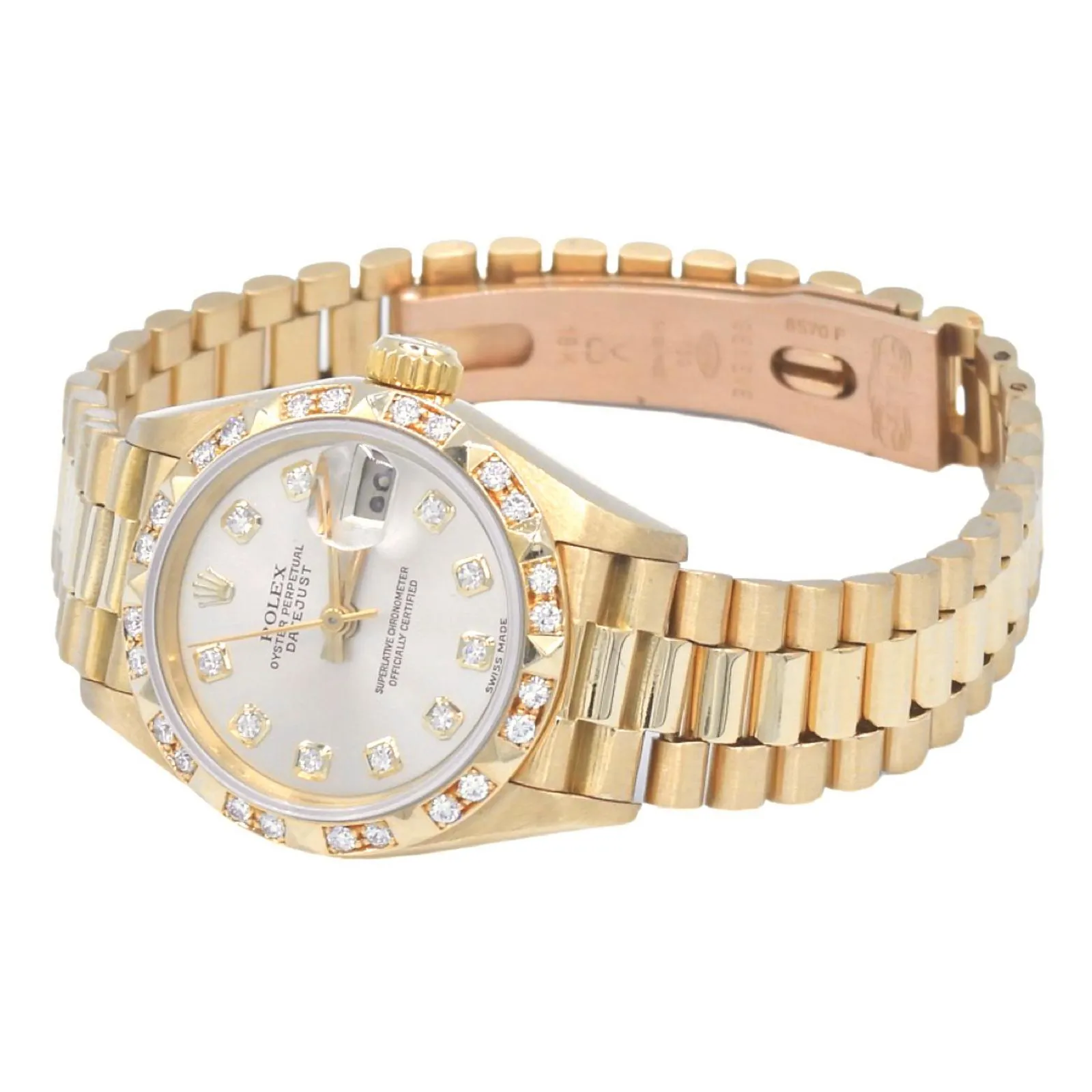 Rolex Lady-Datejust 69258 26mm Yellow gold Silver 2