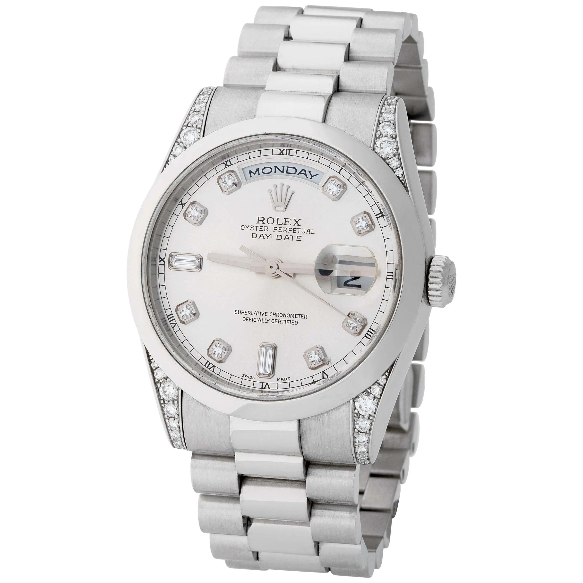 Rolex Day-Date 36 118296 36mm Platinum Silver