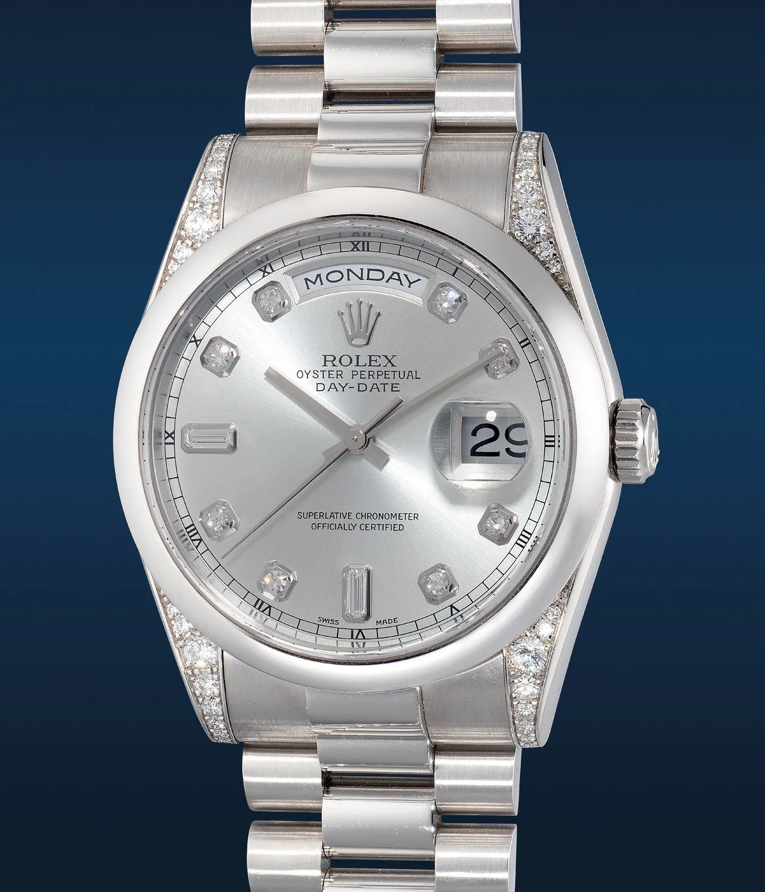 Rolex Day-Date 36 118296 36mm Platinum Silver