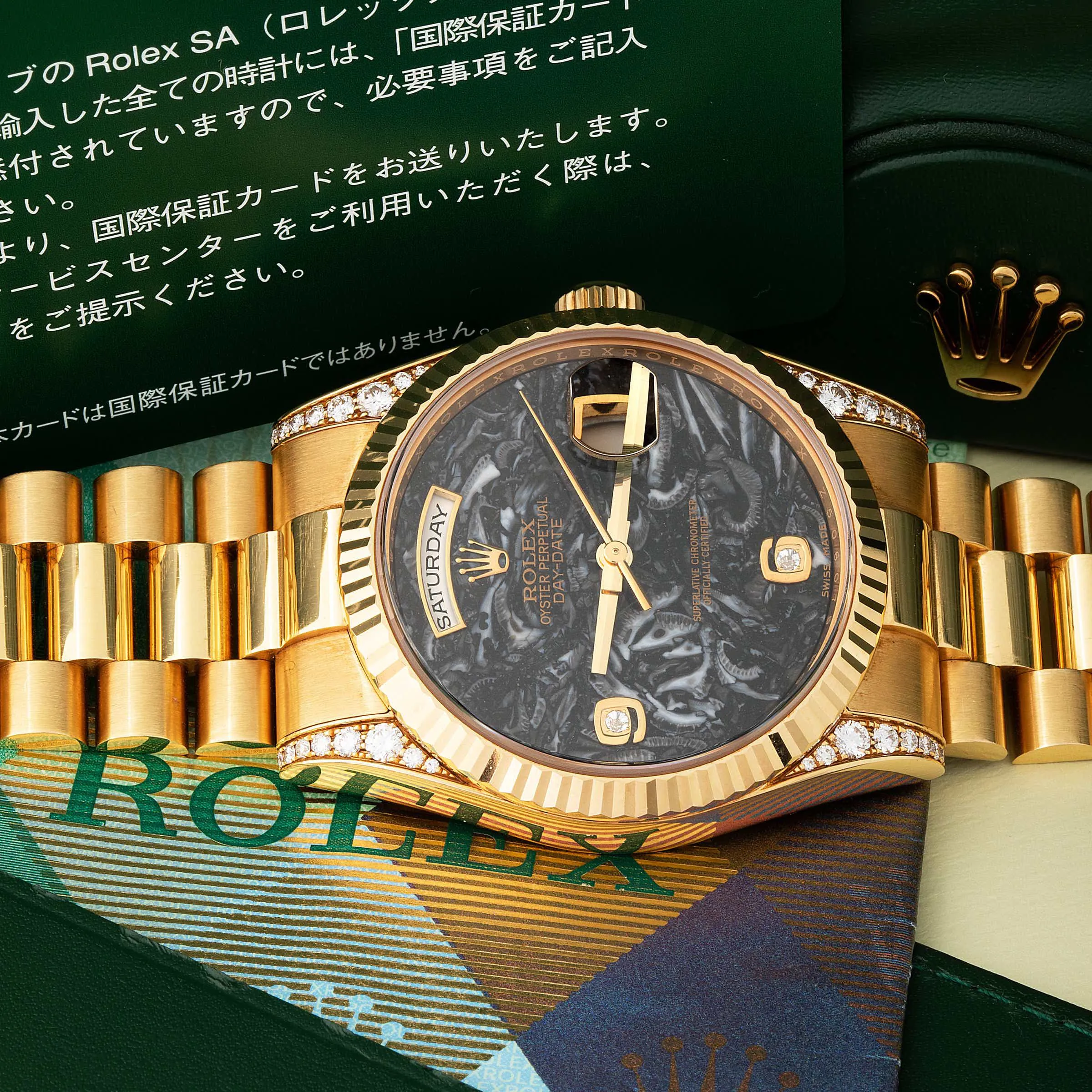 Rolex Day-Date 36 118338 36mm Yellow gold Black 9