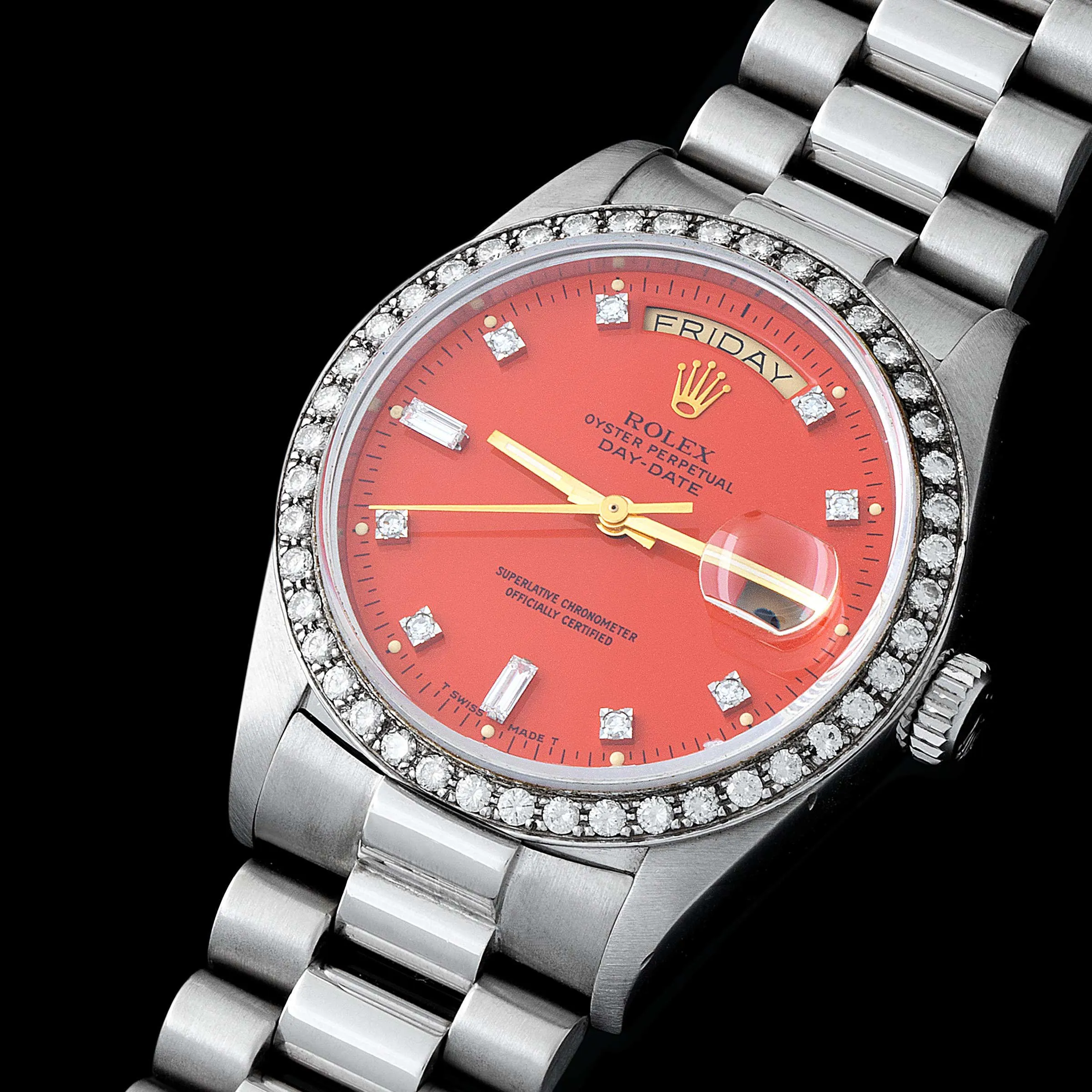 Rolex Day-Date 36 18049 36mm White gold Red 8