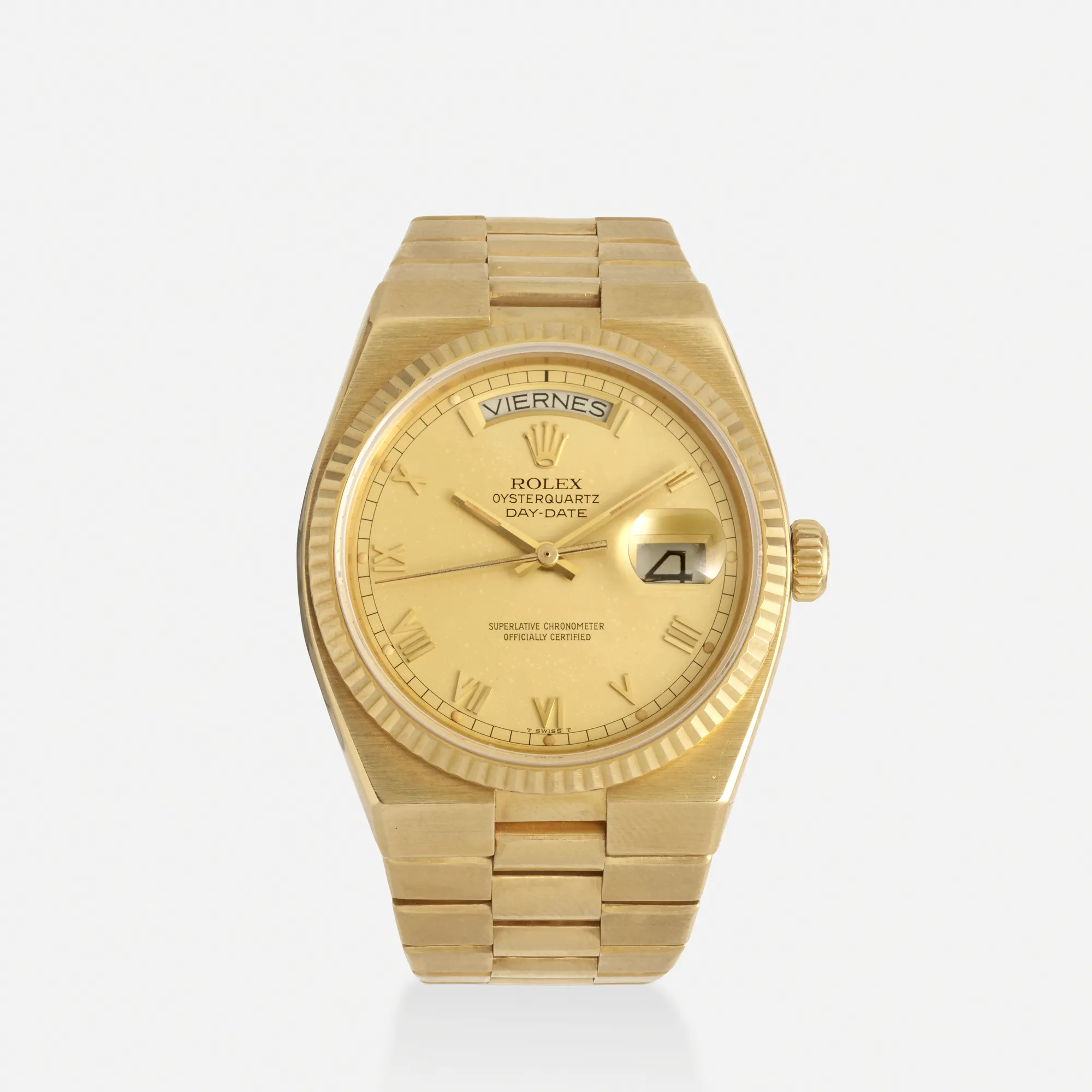 Rolex Day-Date Oysterquartz 19018 36mm Yellow gold Champagne