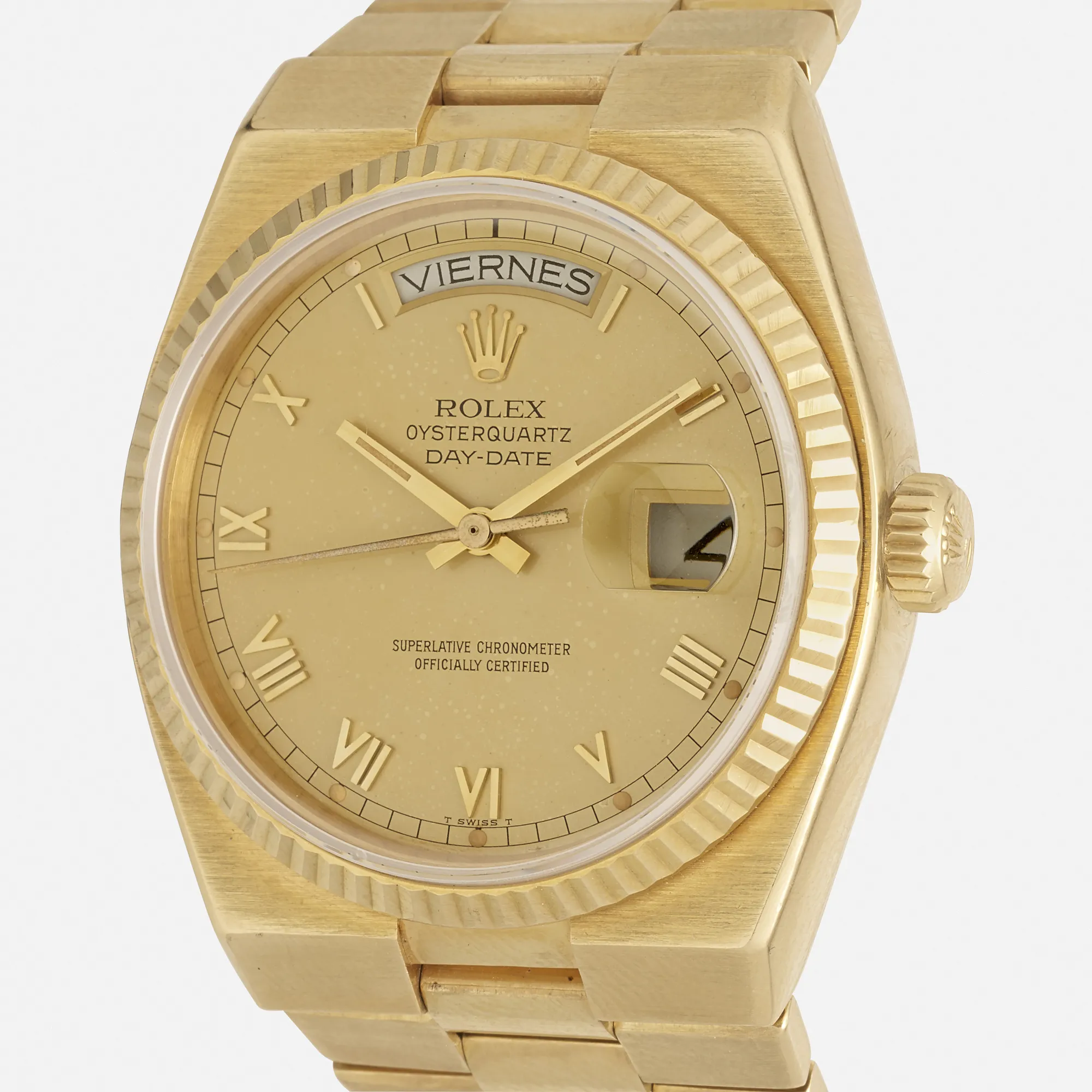 Rolex Day-Date Oysterquartz 19018 36mm Yellow gold Champagne 1