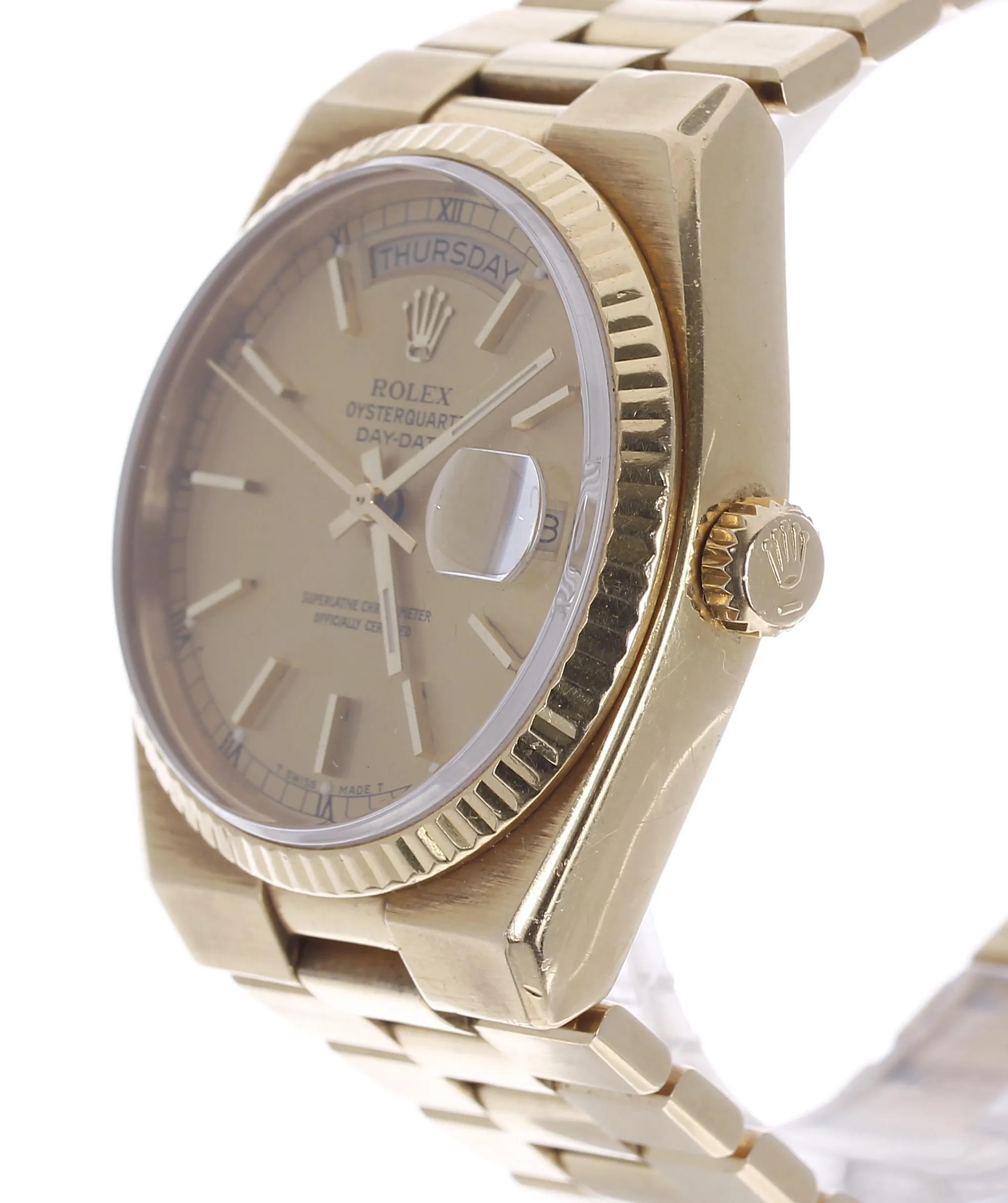 Rolex Day-Date Oysterquartz 19018 36mm Yellow gold Champagne 2