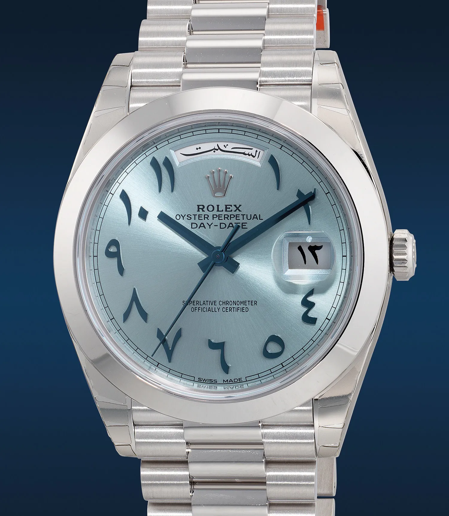 Rolex Day-Date 40 228206 40mm Platinum Blue