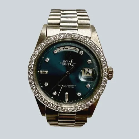 Rolex Day-Date 36 1804 36mm White gold Blue