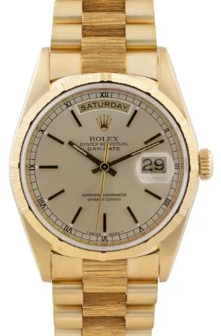 Rolex Day-Date 36 18248 36mm Yellow gold Silver