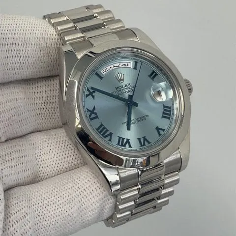 Rolex Day-Date II 218206 41mm Platinum Blue