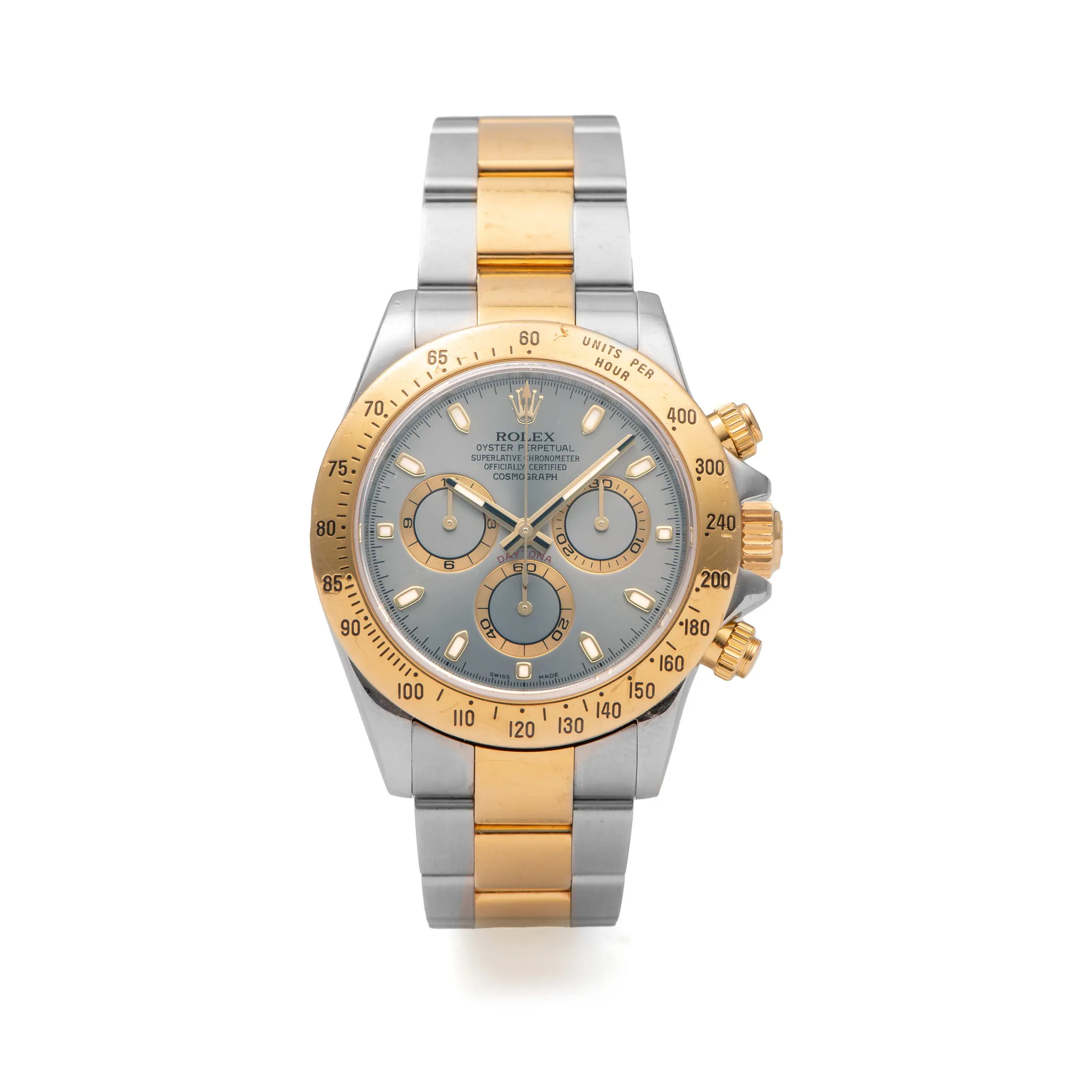 Rolex Daytona 116523 39mm Yellow gold and stainless steel Gray