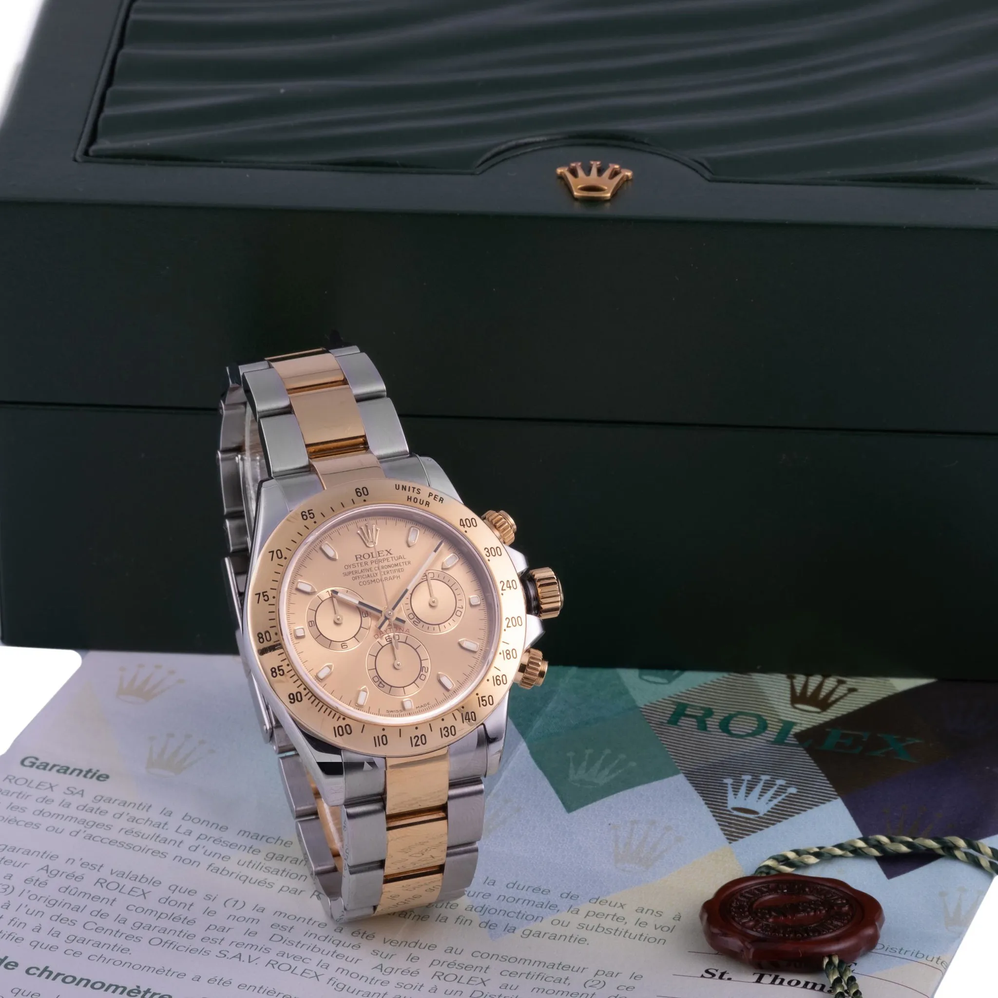 Rolex Daytona 116523 40mm Yellow gold and stainless steel Champagne