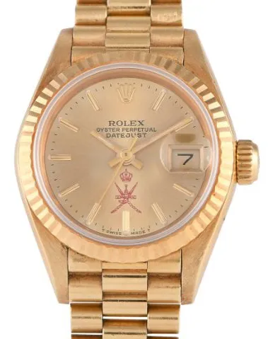 Rolex Lady-Datejust 69178 26mm Yellow gold Champagne