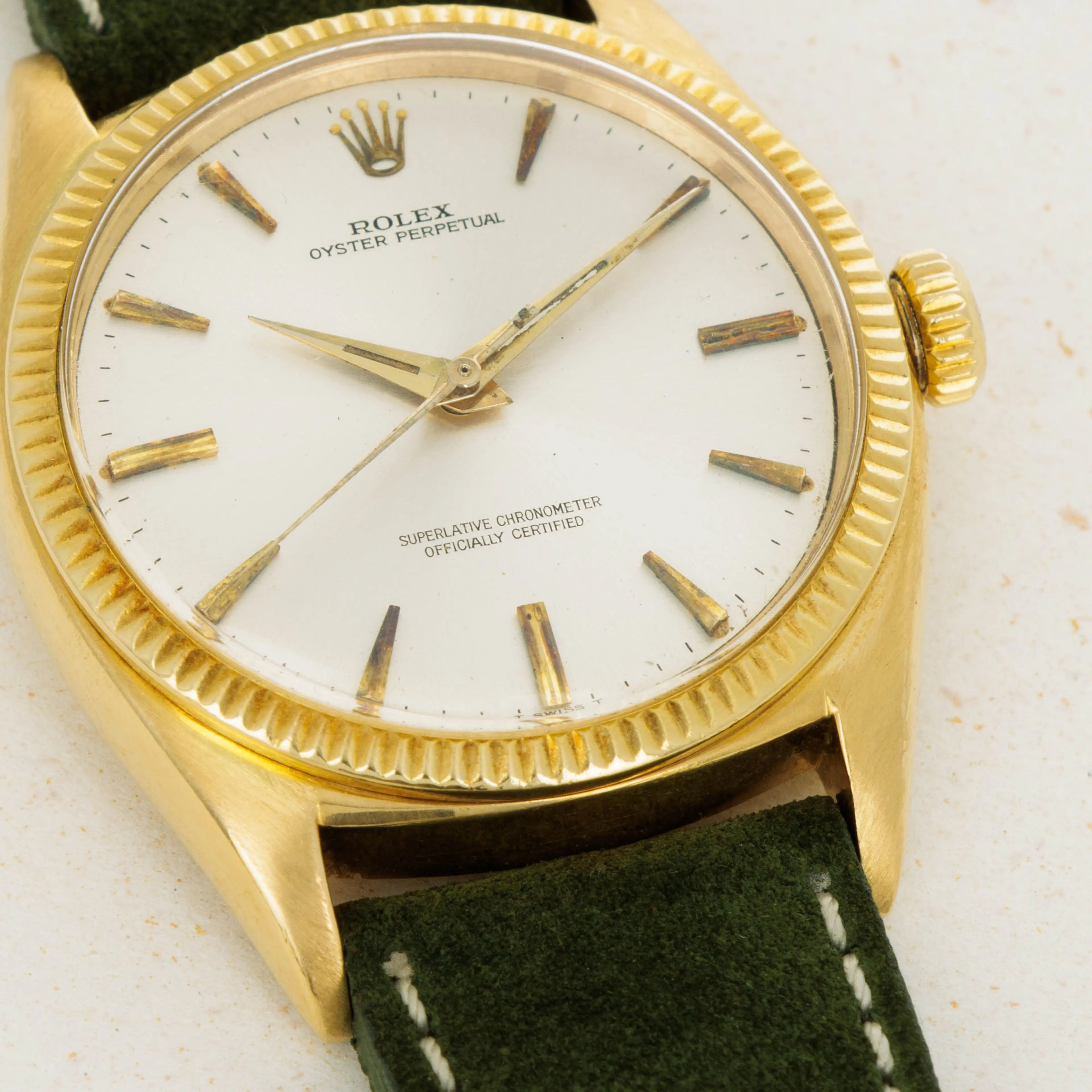 Rolex Oyster Perpetual 36 1013 36mm Yellow gold Silver 1