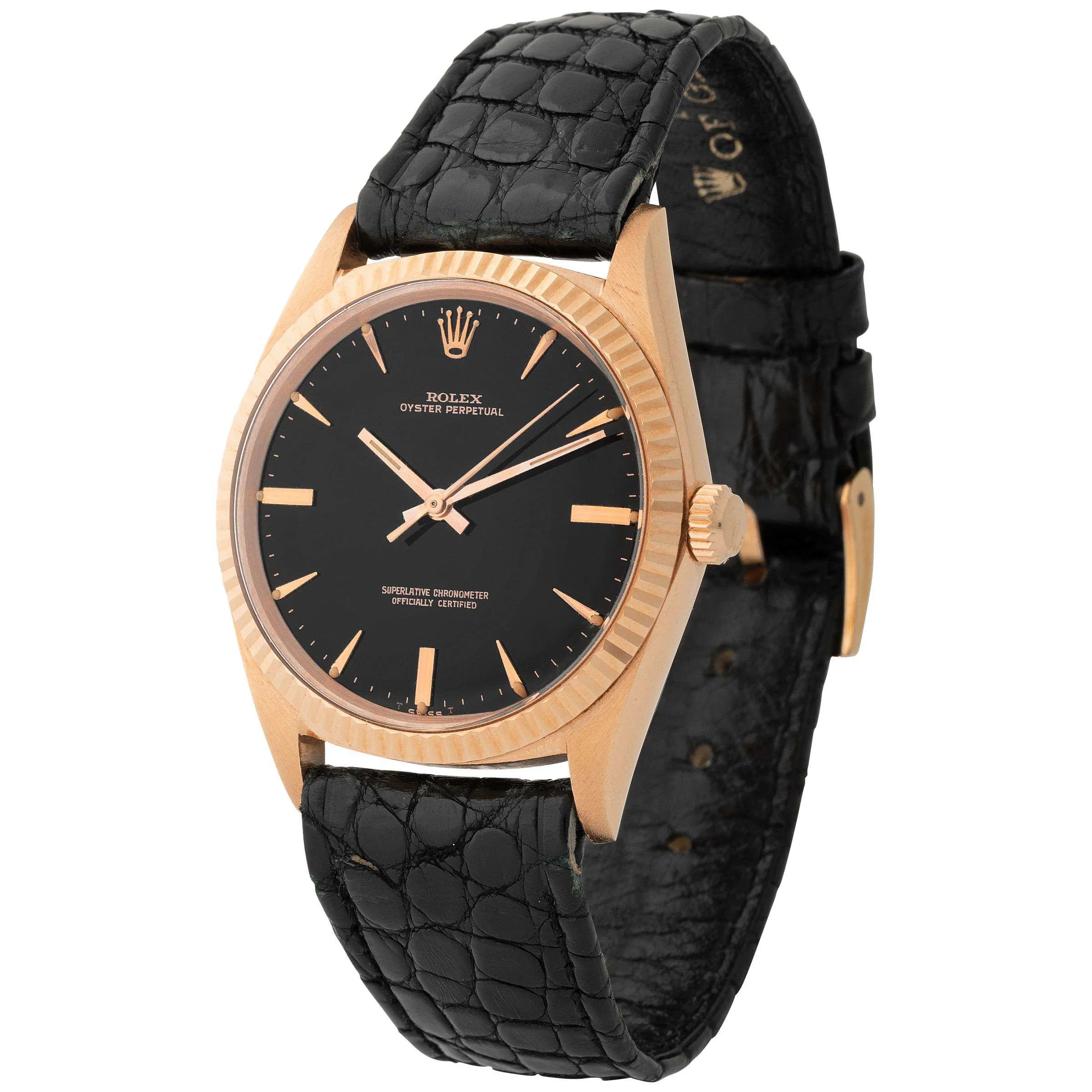 Rolex Oyster Perpetual 36 1013 36mm Rose gold Black