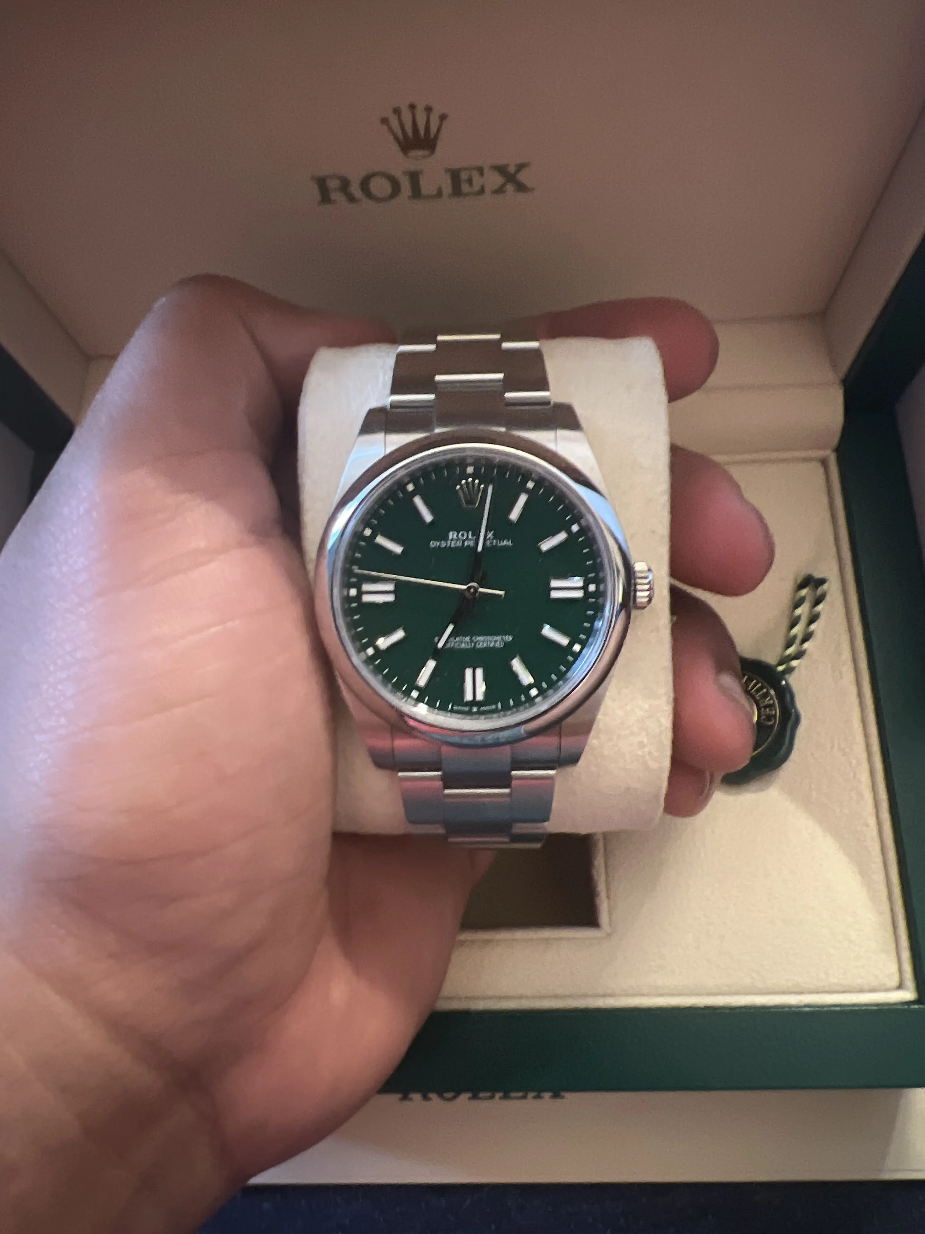 Rolex Oyster Perpetual 41 124300 41mm Stainless steel Green 1