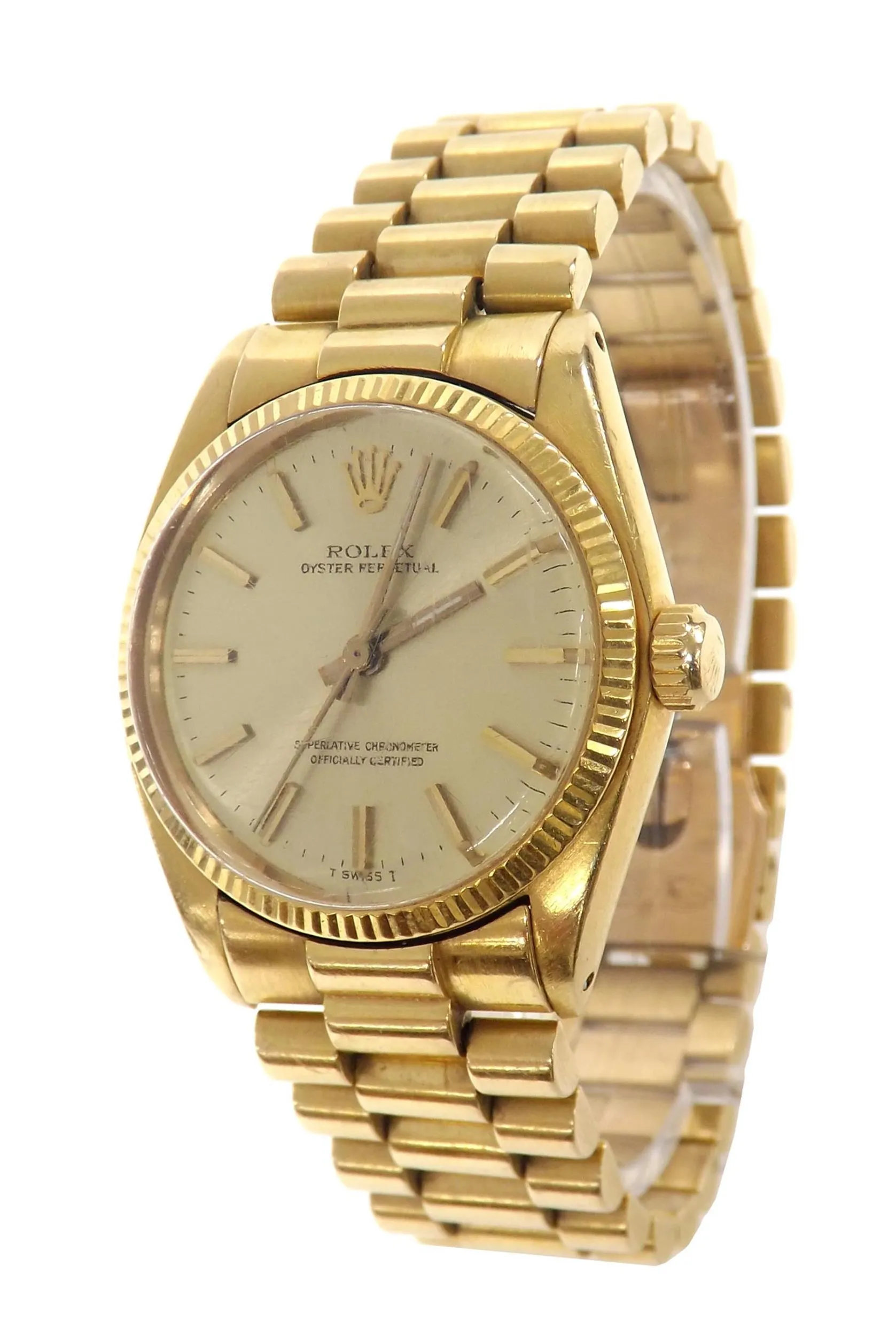 Rolex Oyster Perpetual 31 6751 30mm Yellow gold Champagne