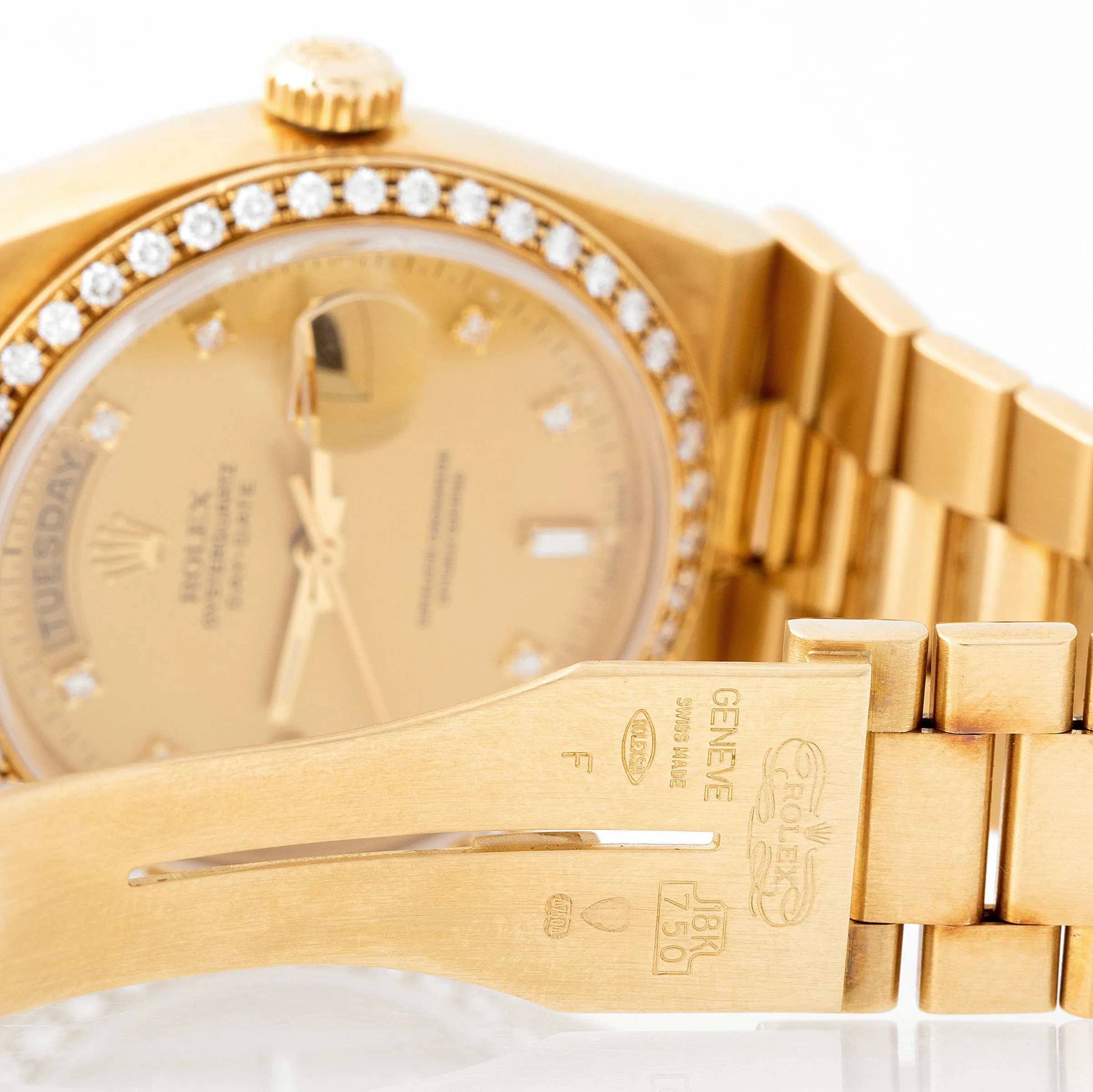 Rolex Day-Date Oysterquartz 19048 36mm Yellow gold Champagne 6