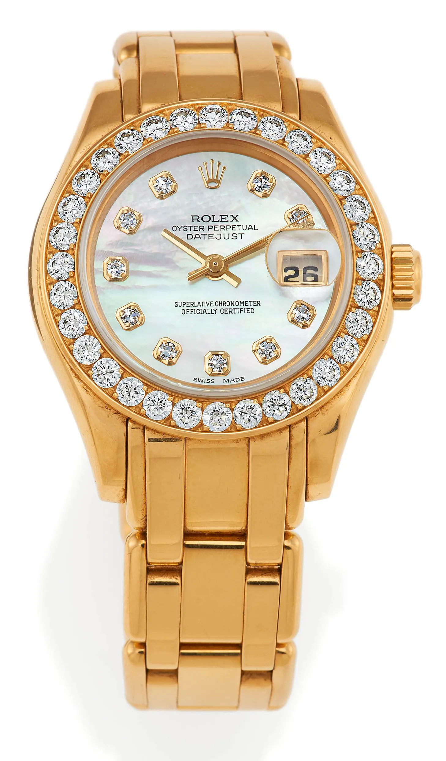 Rolex Pearlmaster 69298 29mm Yellow gold Mother-of-pearl