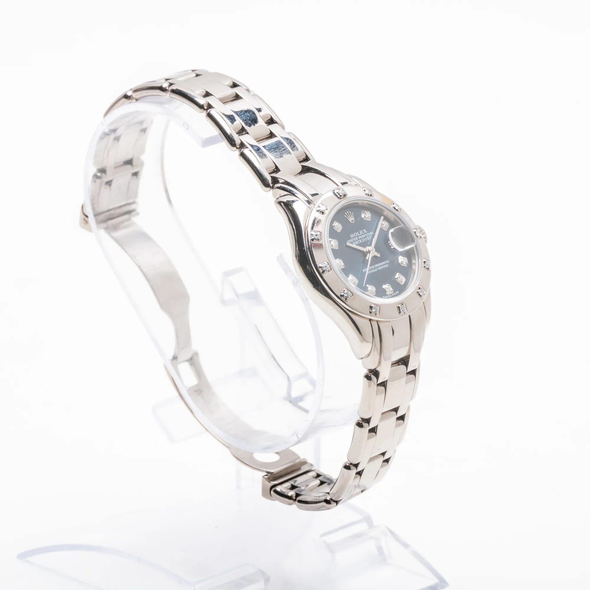 Rolex Lady-Datejust Pearlmaster 80319 29mm White gold Blue 2