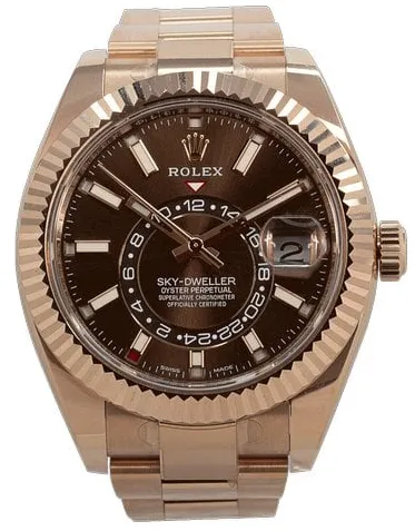 Rolex Sky-Dweller 326935 42mm Rose gold Brown