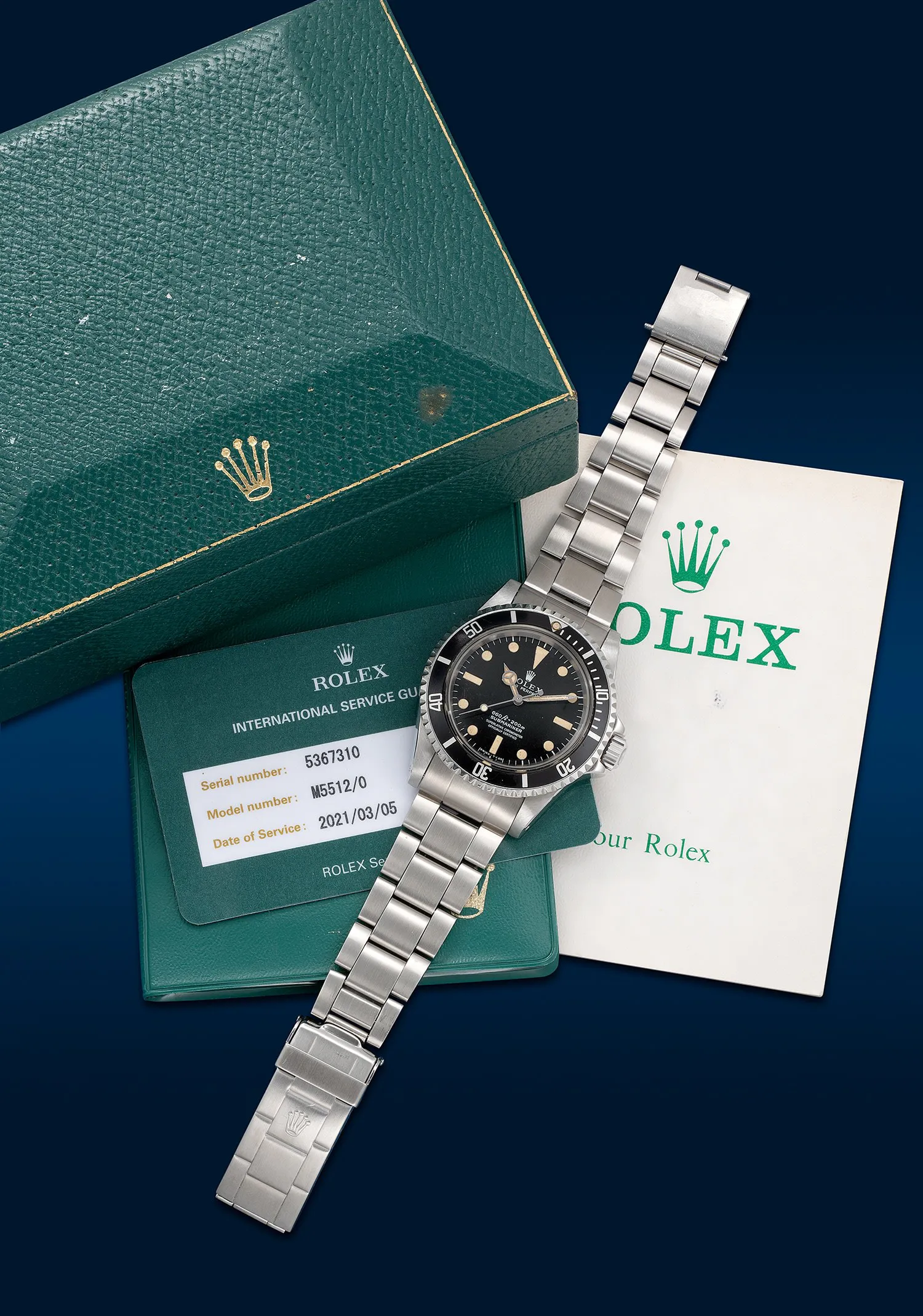 Rolex Submariner 5512 40mm Stainless steel Black 1