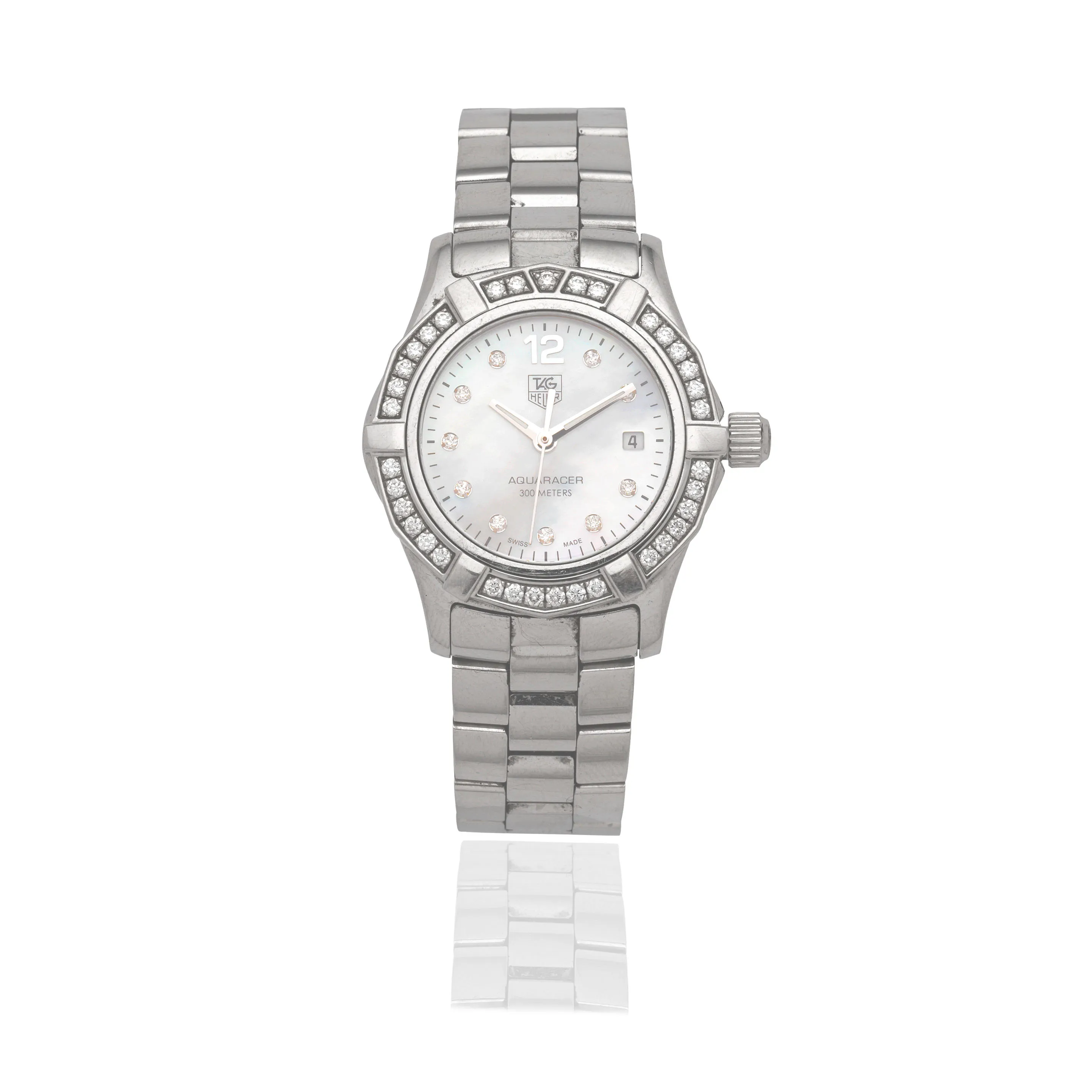 TAG Heuer Aquaracer WAF1416 28mm Stainless steel Mother-of-pearl