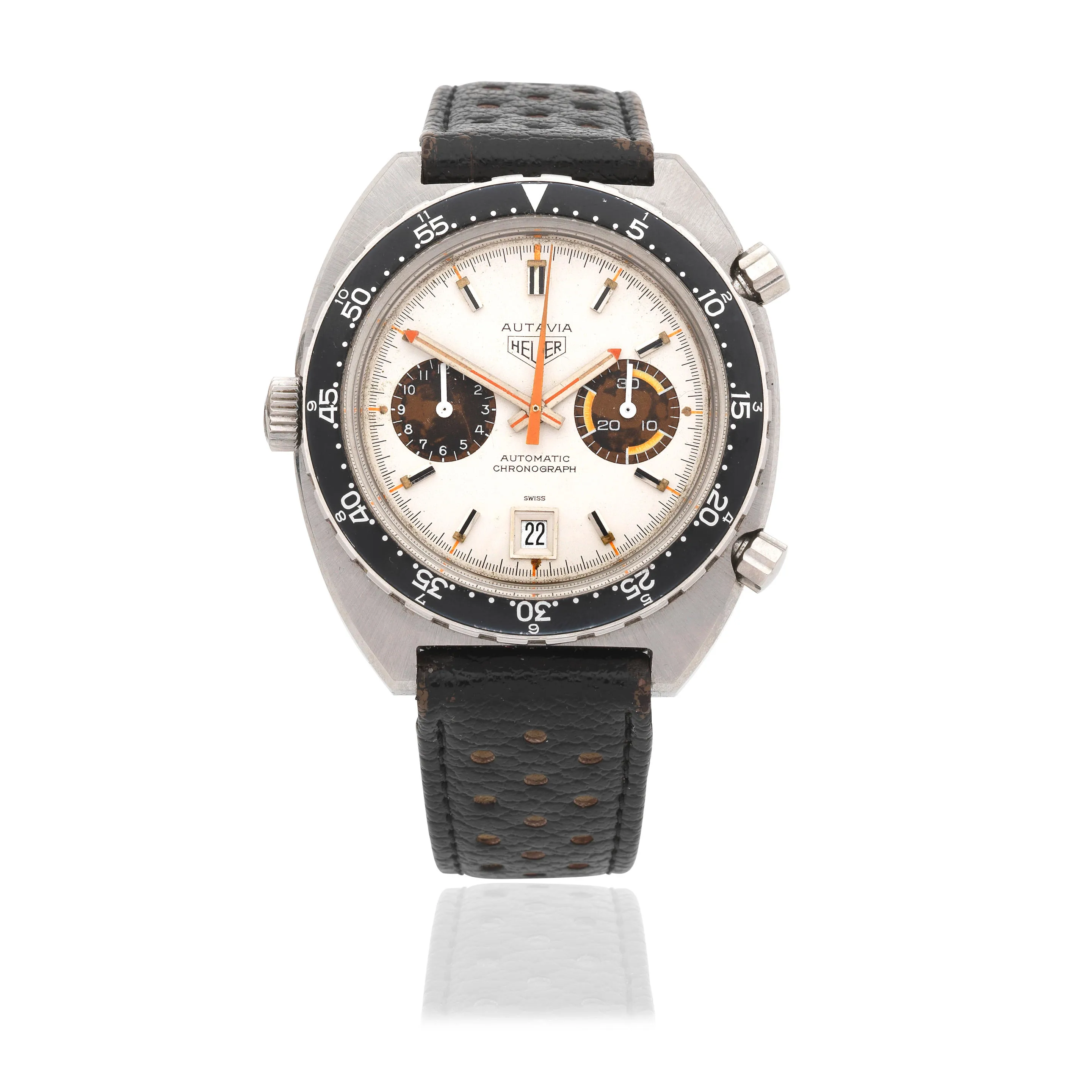 TAG Heuer Autavia "White Orange boy" 1163 42mm Stainless steel Silver