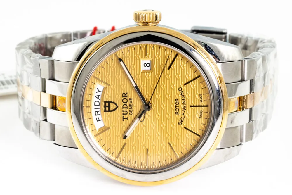 Tudor Glamour 56003 39mm Yellow gold and Stainless steel Champagne