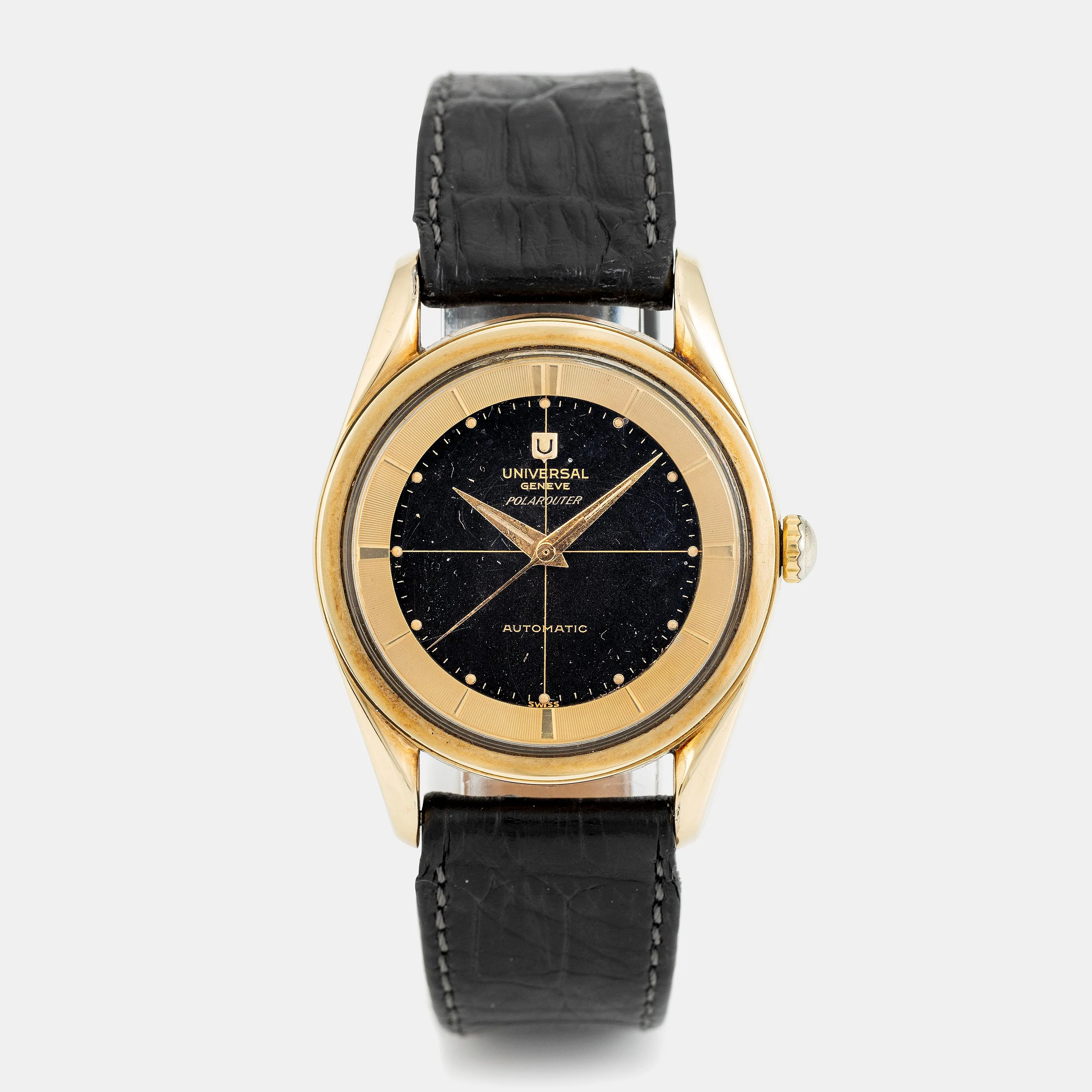 Universal Genève Polerouter 35mm Yellow gold Black