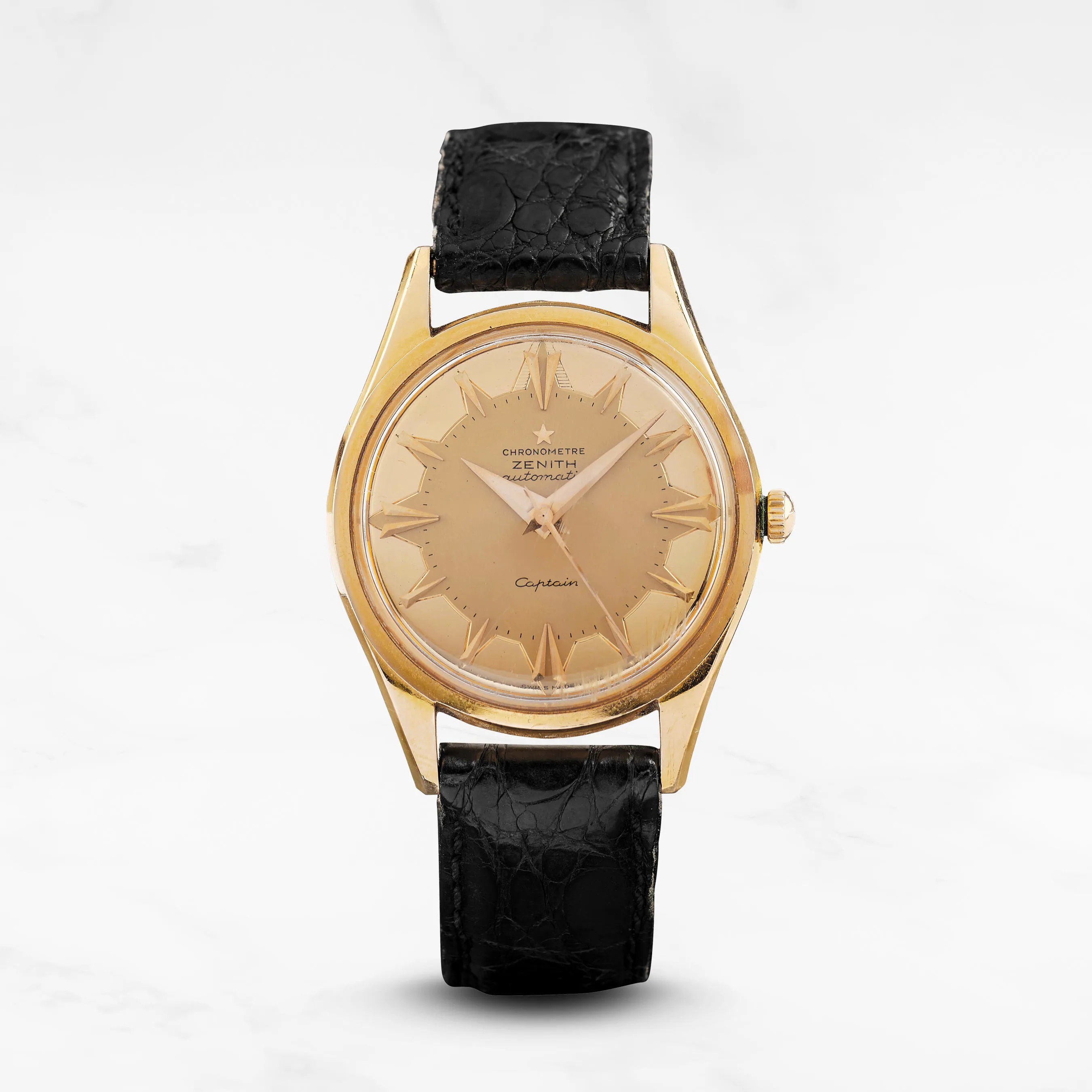 Zenith Captain 35mm Yellow gold Champagne