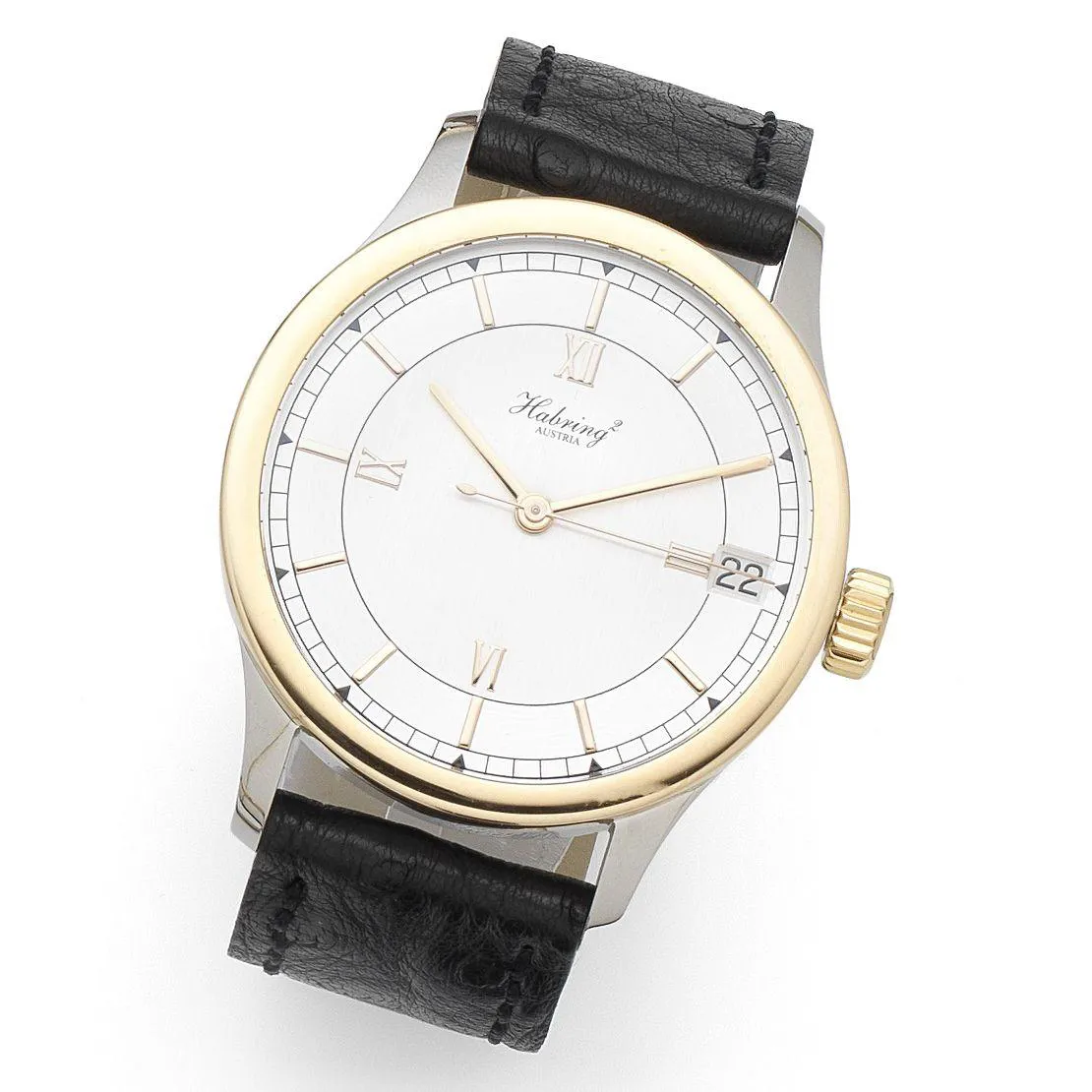 Habring² 42mm Stainless steel and Gold-plated Silver