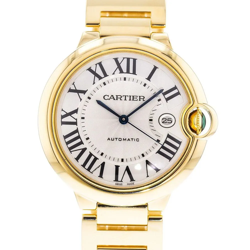 Cartier Ballon Bleu W69005Z2 42mm Yellow gold Silver