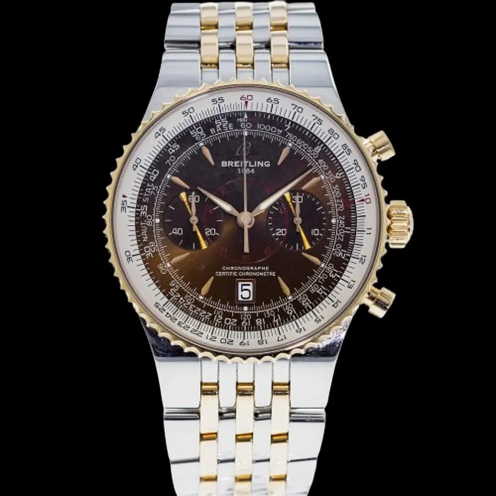 Breitling Montbrillant Légende 47mm Rose gold and stainless steel Black