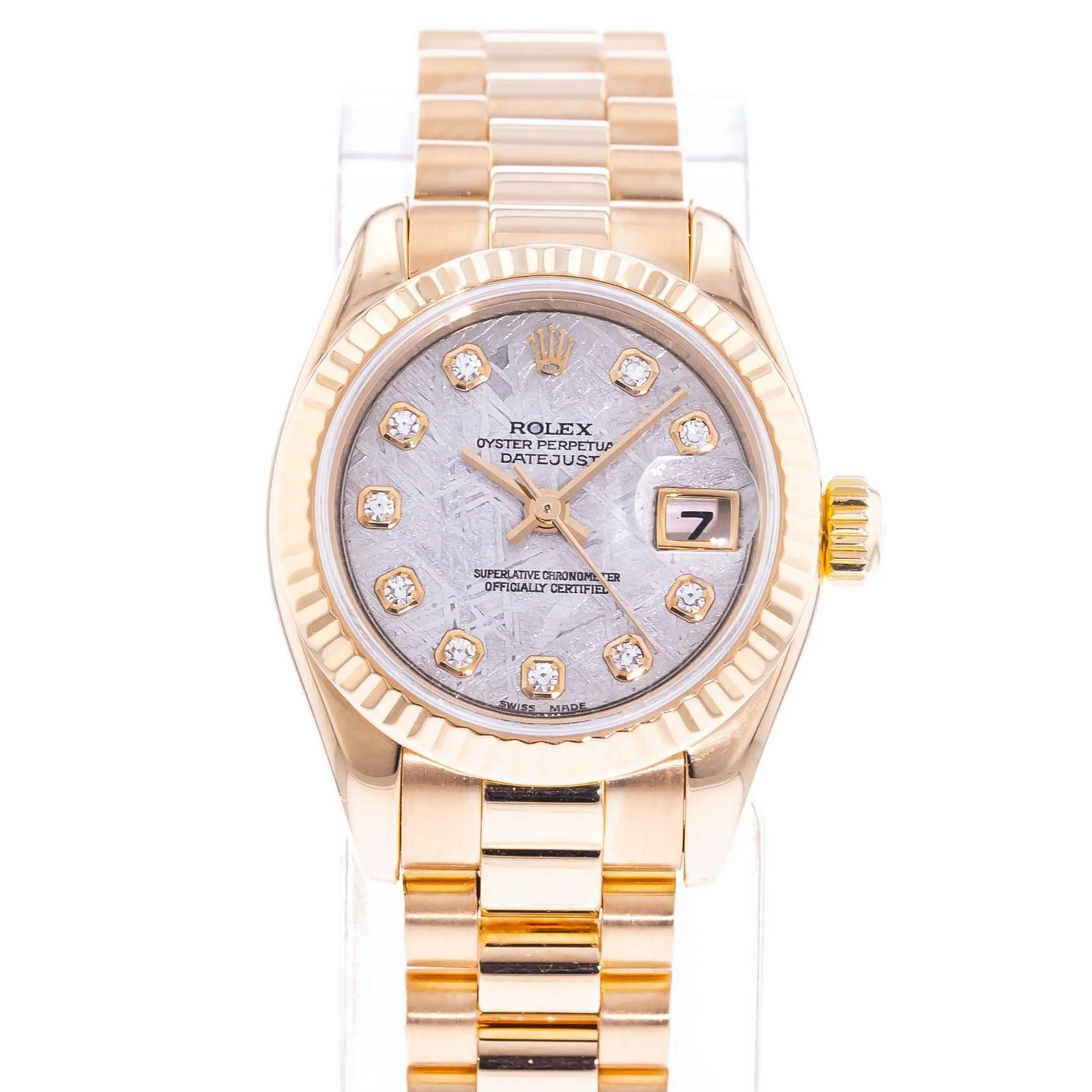 Rolex Lady-Datejust 179175 26mm Rose gold Meteorite