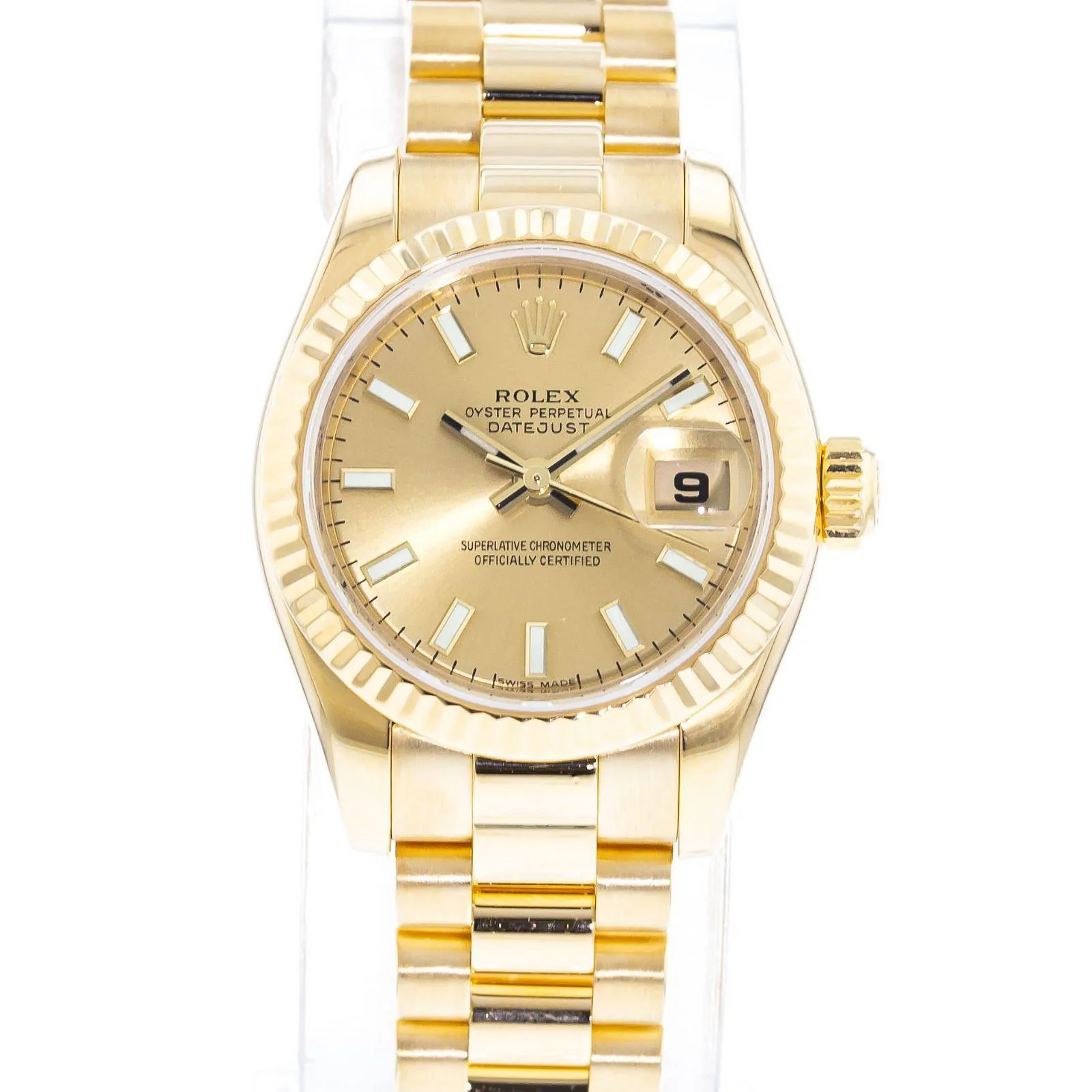 Rolex Lady-Datejust 179178 26mm Yellow gold Champagne