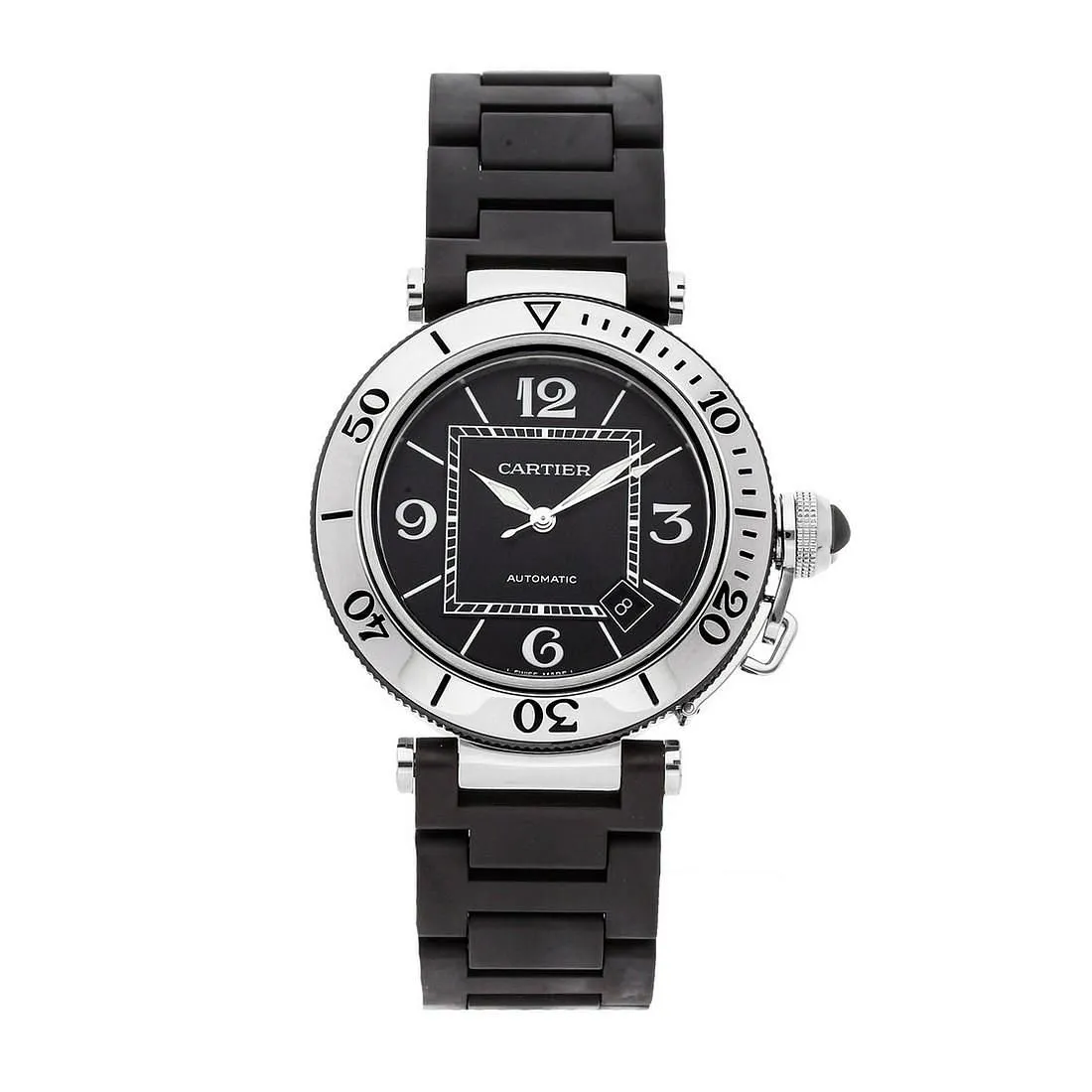 Cartier Pasha W31077U2 40mm Stainless steel Black