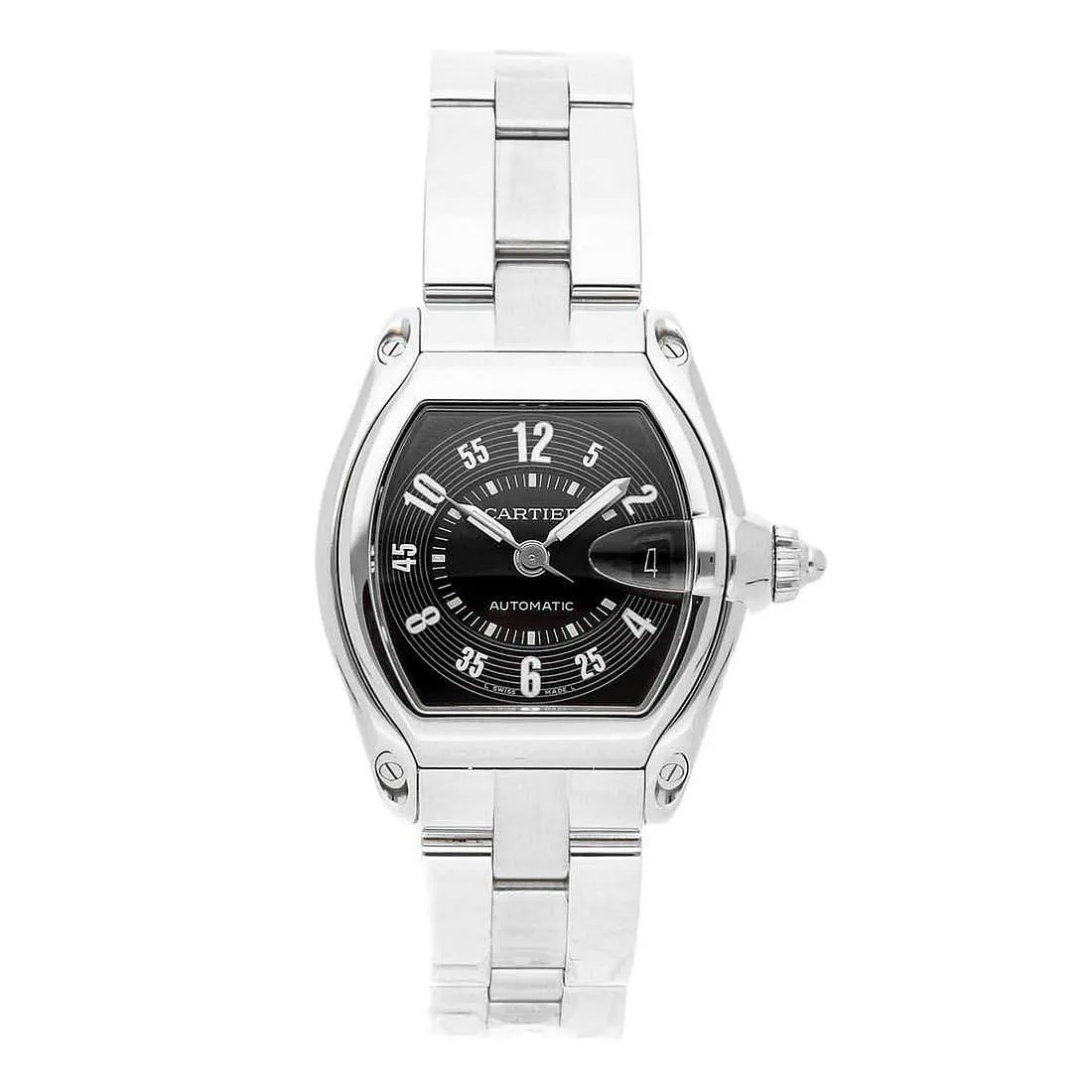 Cartier Roadster W62004V3 38mm Stainless steel Black