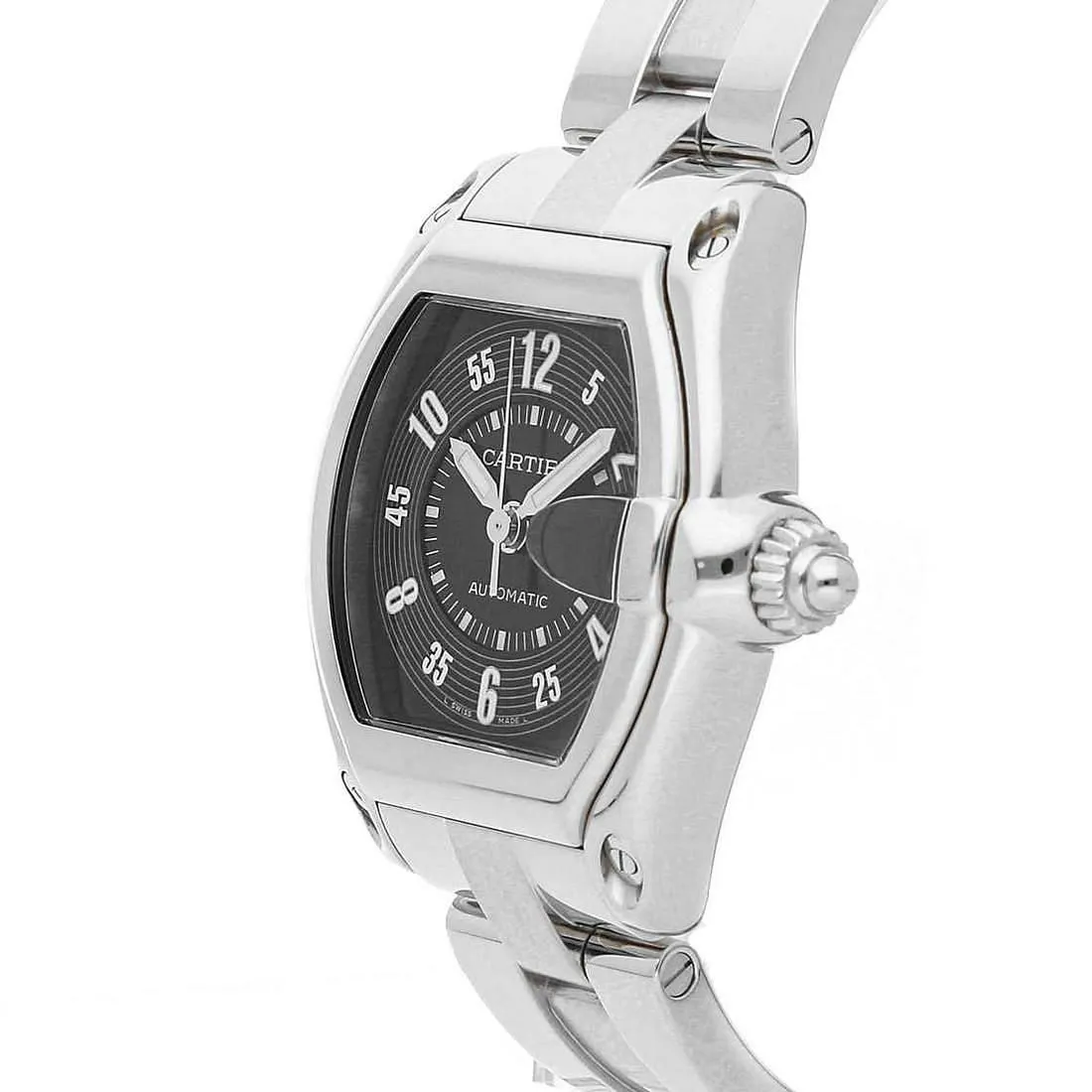 Cartier Roadster W62004V3 38mm Stainless steel Black 2