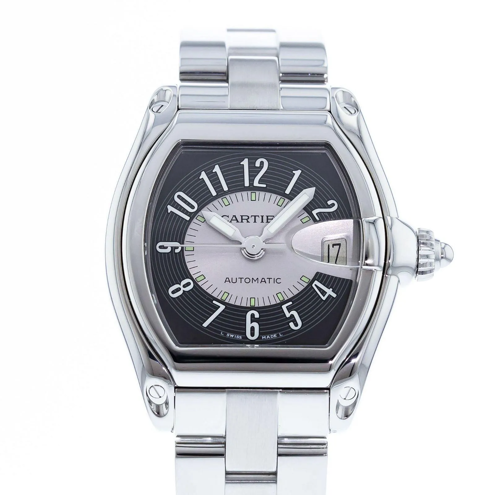 Cartier Roadster W62001V3 38mm Stainless steel Gray