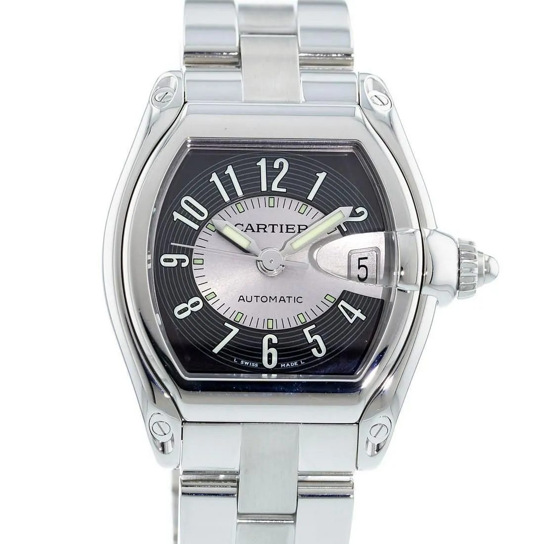 Cartier Roadster W62001V3 38mm Stainless steel Black