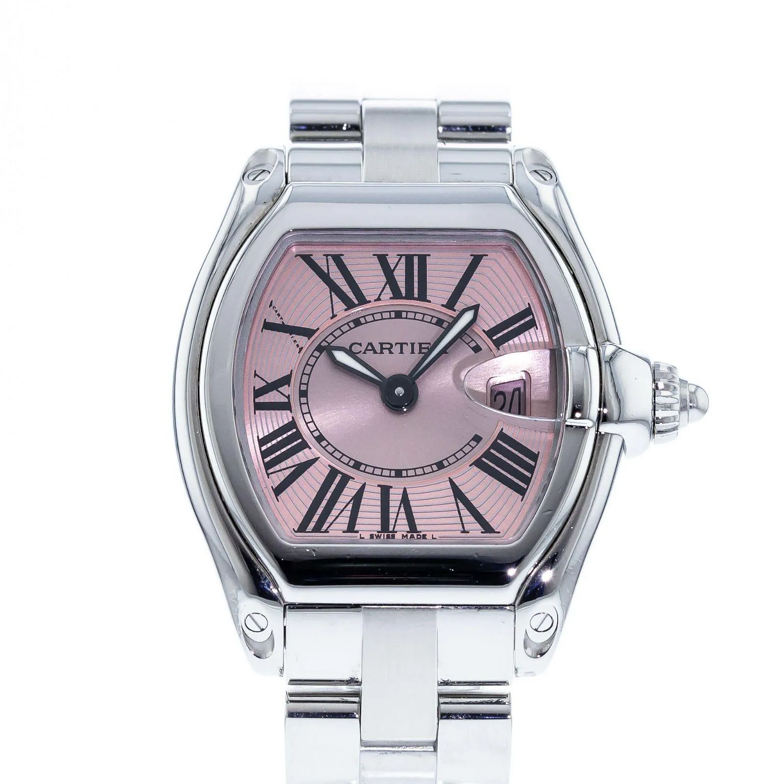 Cartier Roadster W62017V3 30mm Stainless steel Salmon