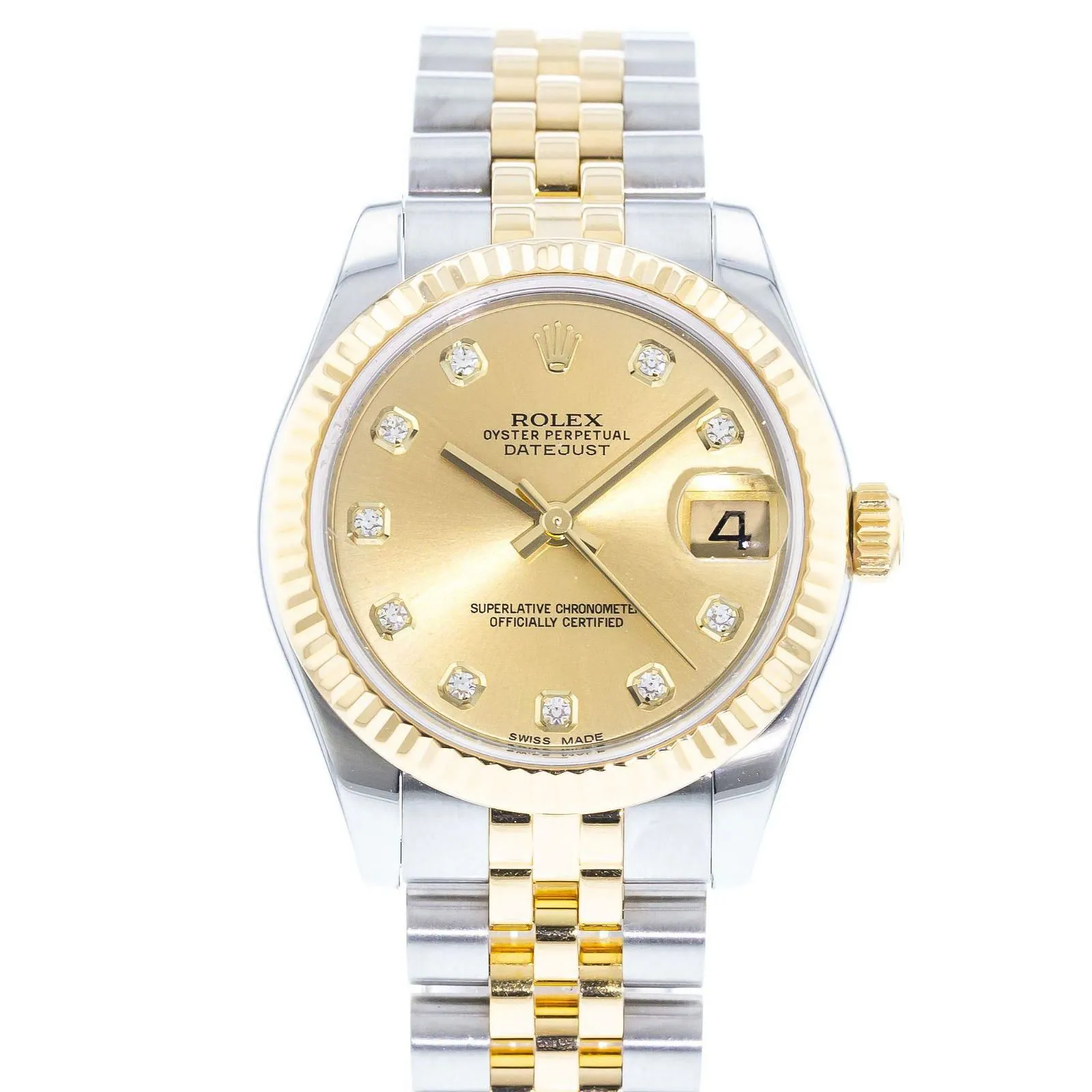 Rolex Datejust 31 178273 31mm Yellow gold and Stainless steel Champagne