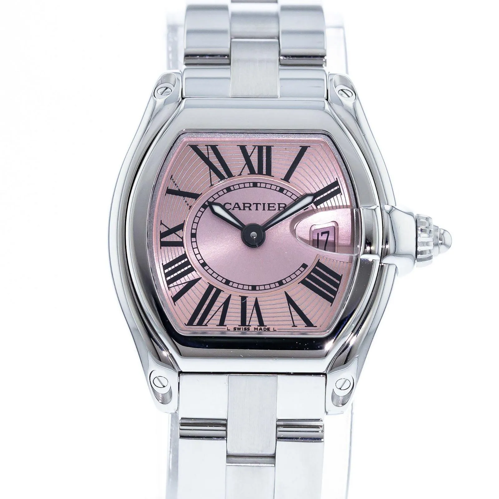 Cartier Roadster W62017V3 Stainless steel Salmon