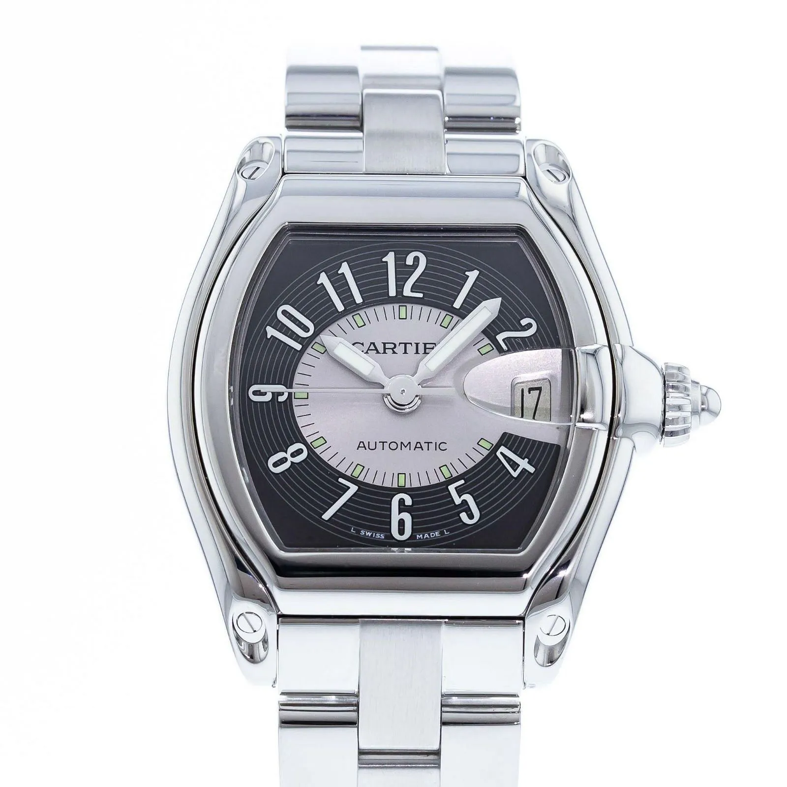 Cartier Roadster W62001V3 38mm Stainless steel Black