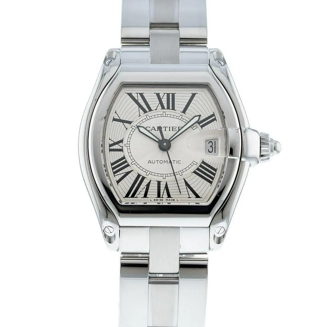 Cartier Roadster W62025V3 38mm Stainless steel Silver