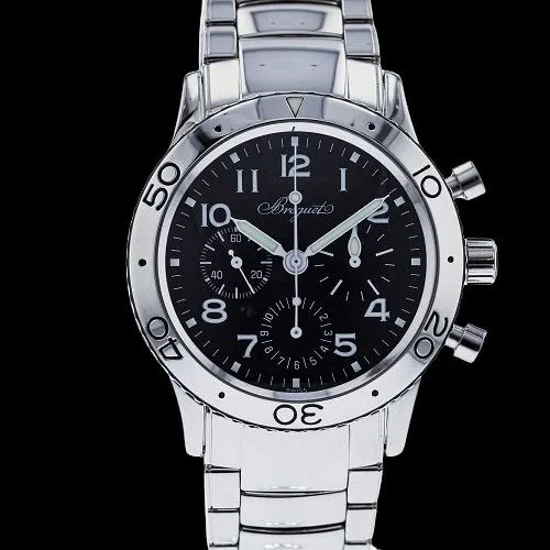 Breguet Type XX Aéronavale 39.5mm Stainless steel Black