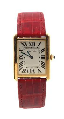 Cartier Tank 2742 34mm Yellow gold Silver