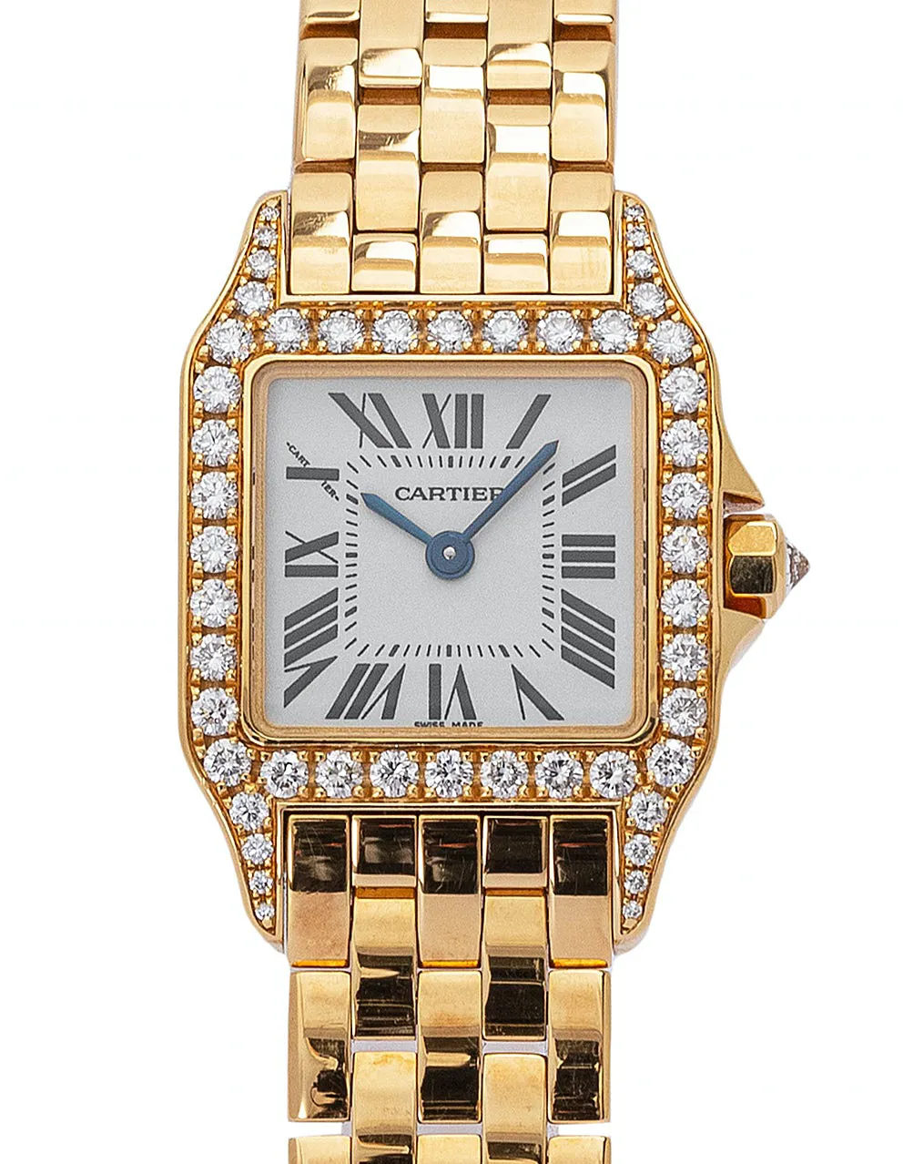 Cartier Santos W25063X9 21mm Yellow gold Weiß