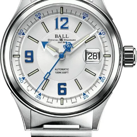 Ball Fireman Racer NM2088C-S2J-WHBE 40mm Stainless steel White