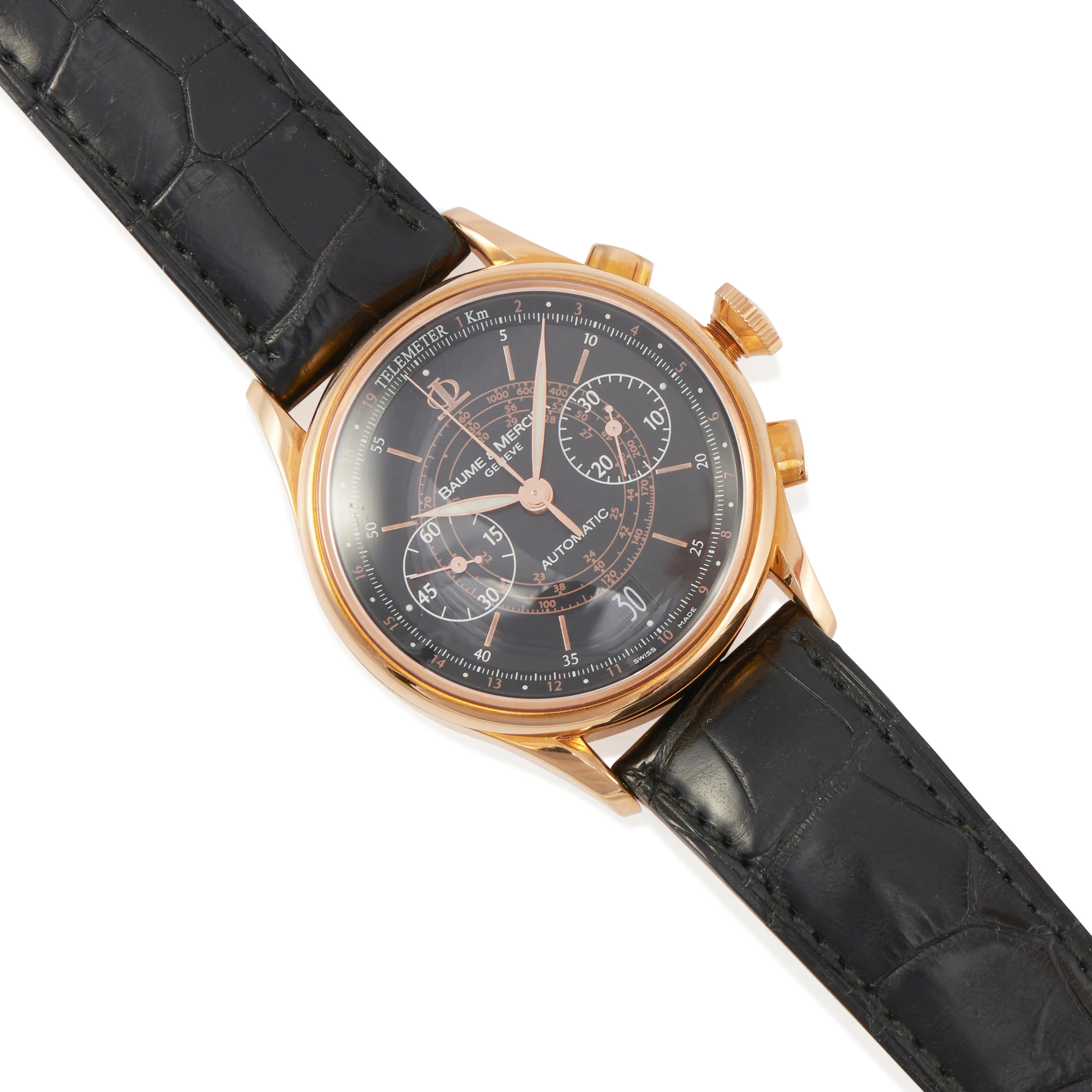 Baume & Mercier Capeland 44mm Rose gold Black